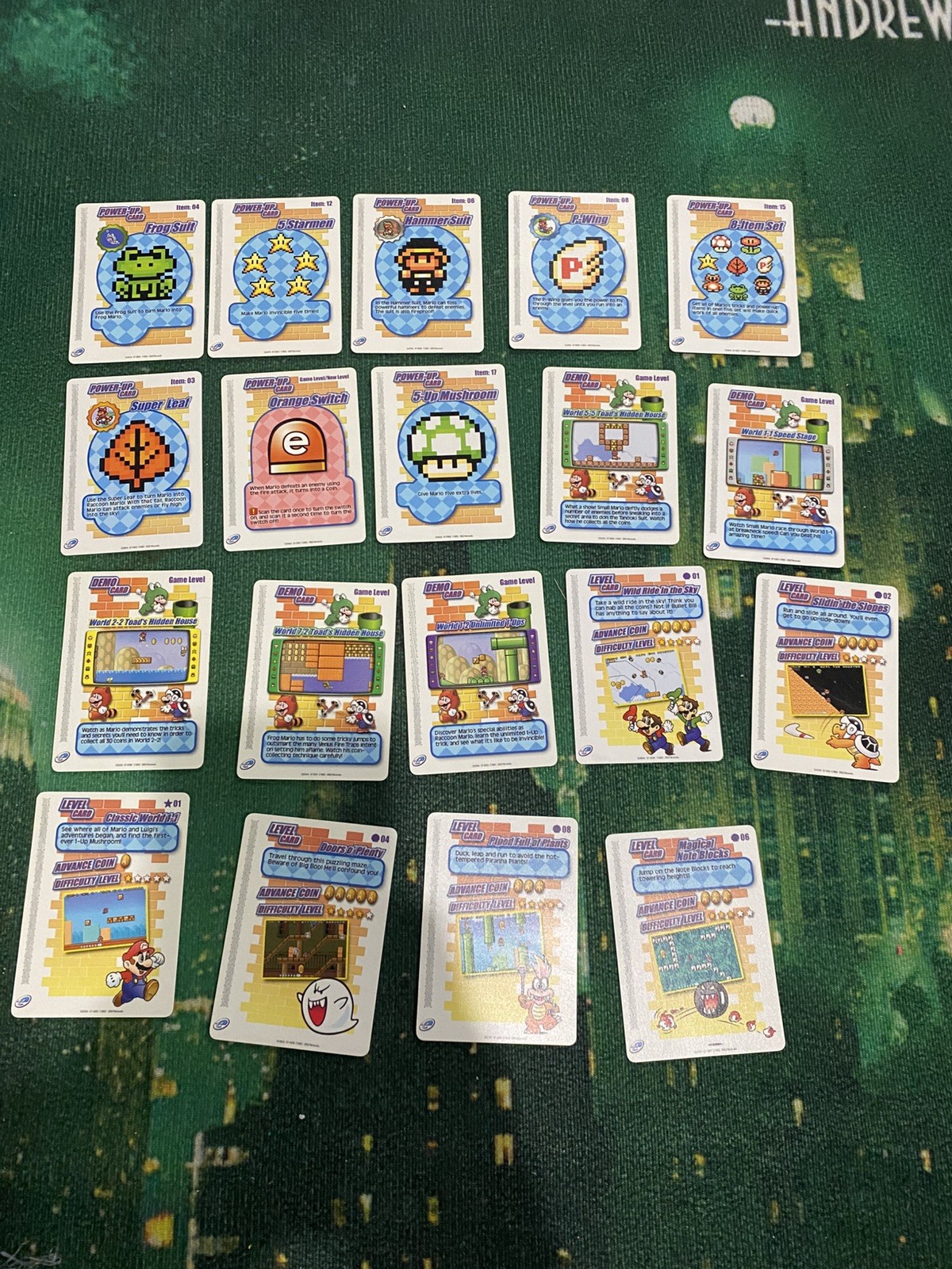 19 Super Mario Advance 4/ Super Mario Bros. 3 E-Reader Level/Demo/Power Up Cards