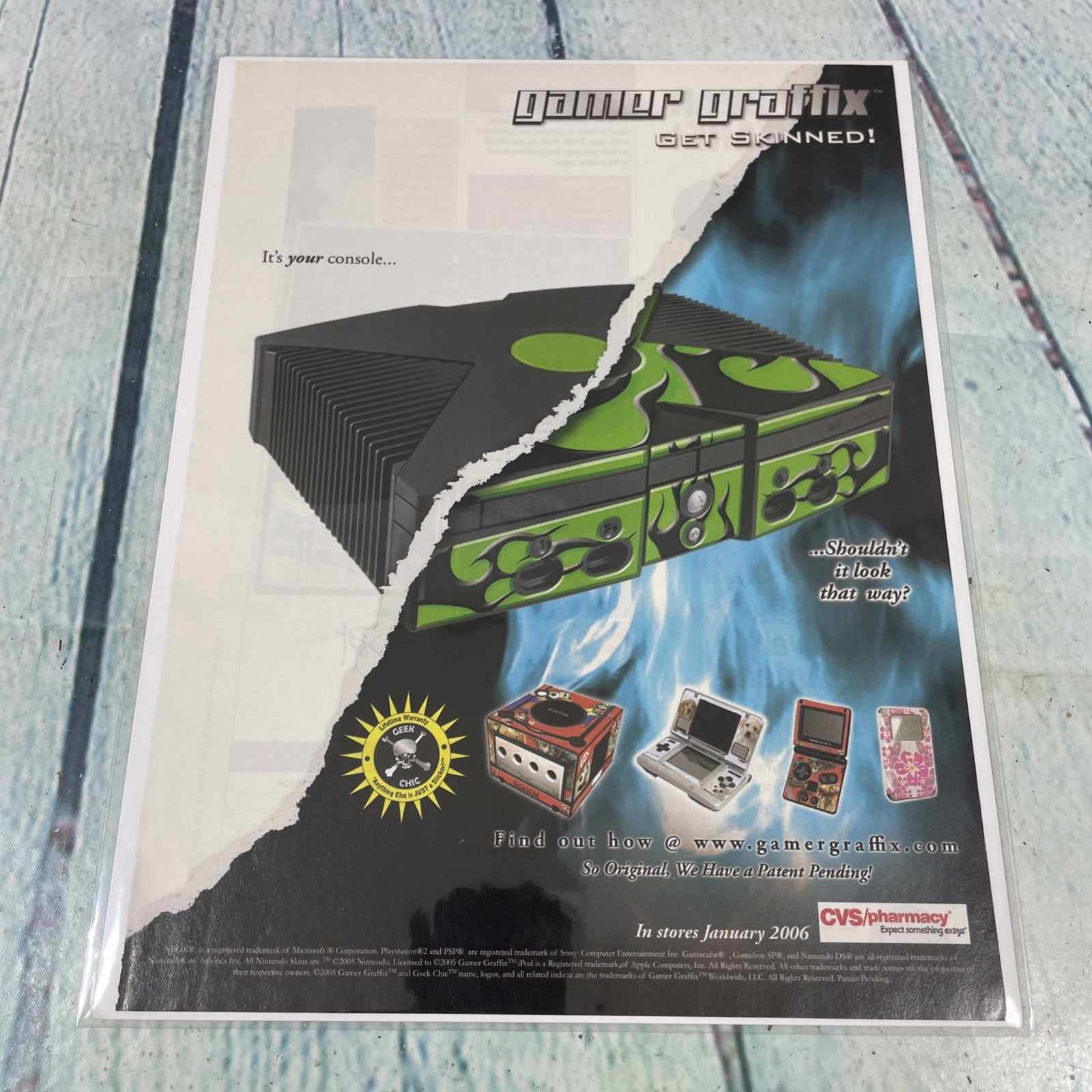 2006 Video Game Console Skin Gamer Graffix Print Ad/Poster Pinup Art Magazine Pg