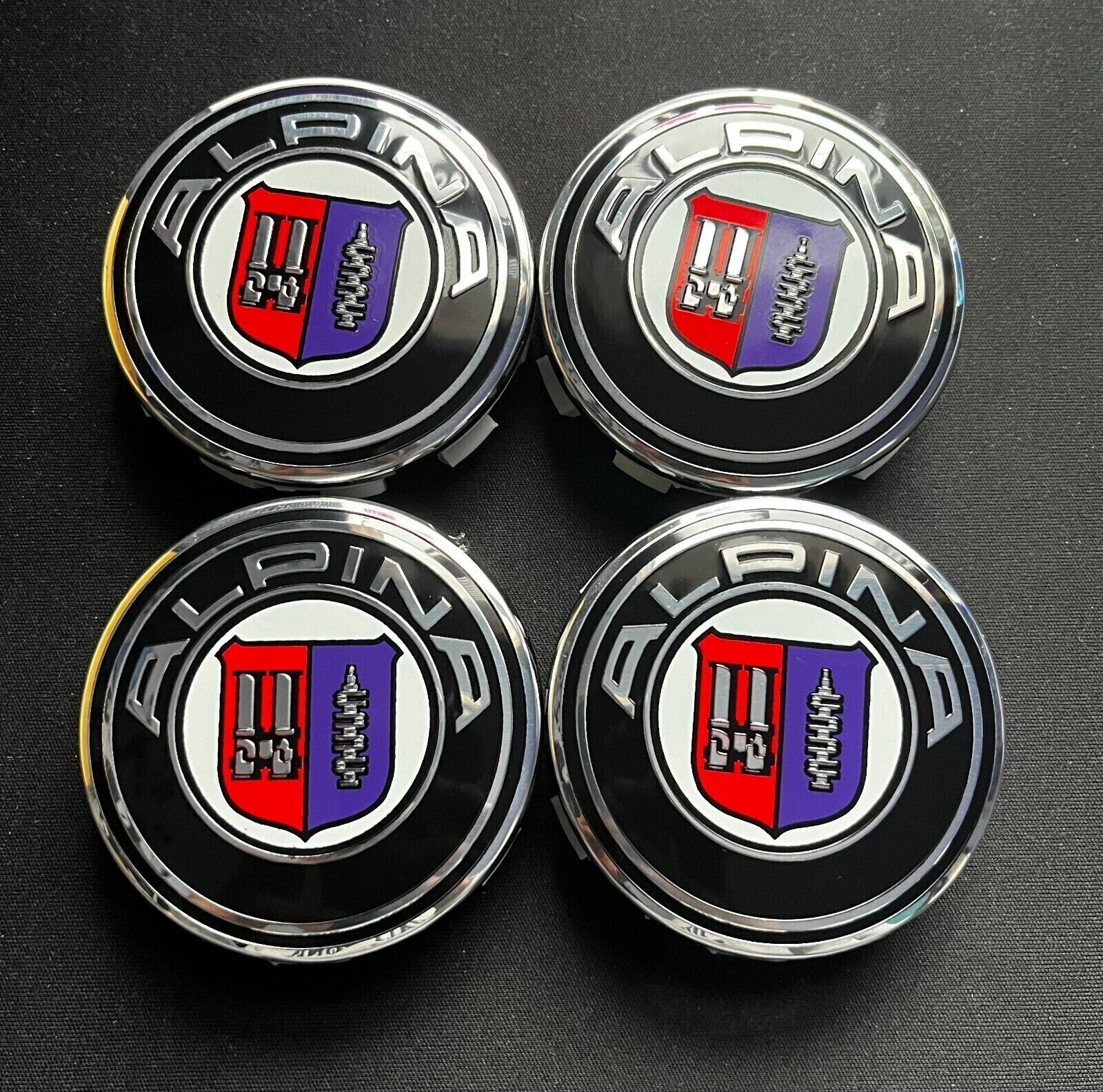 Wheel Center Caps of Emblem/Badge for BMW Alpina Hubcaps 68MM SET OF 4