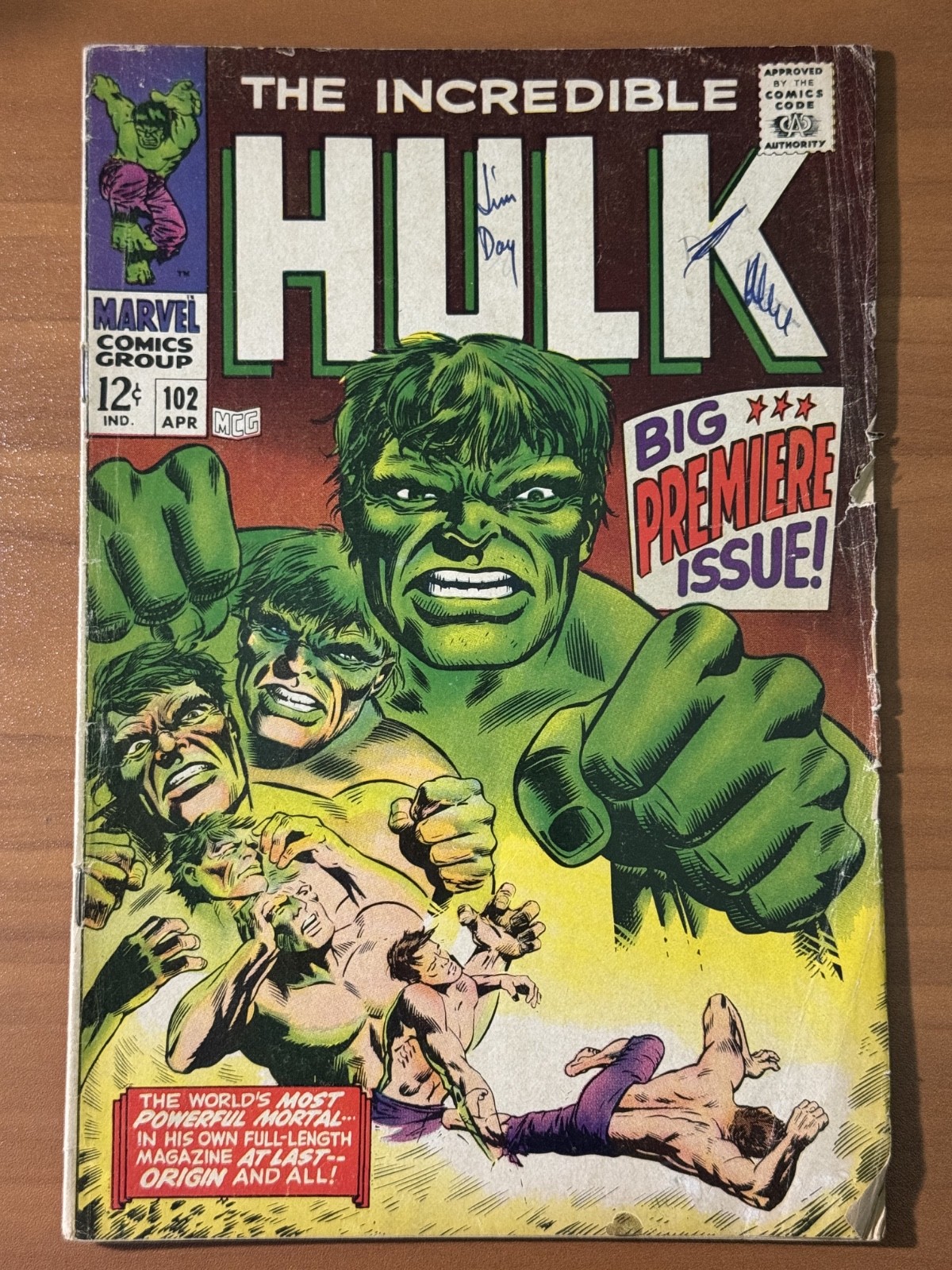 Incredible Hulk #102 Marvel 1968 Key Premiere Issue Origin Silver Age Complete