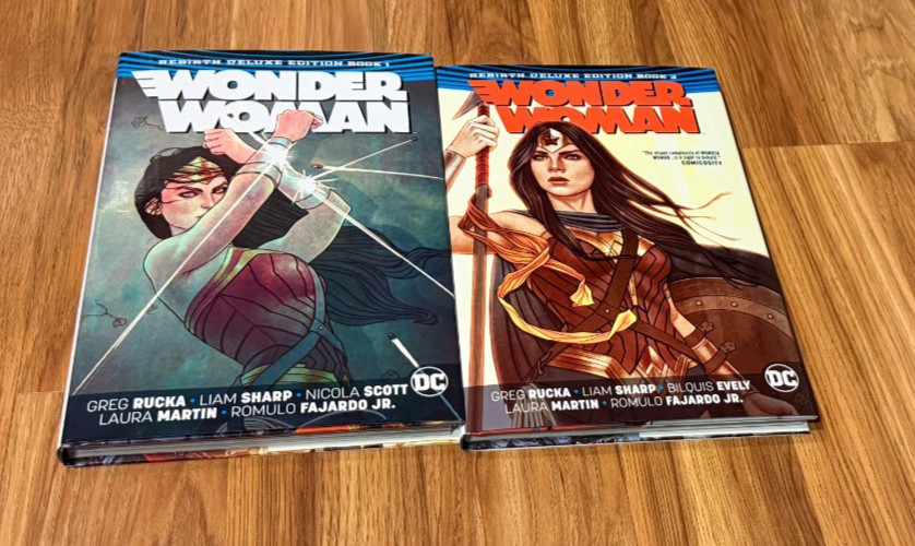 Wonder Woman Rebirth Deluxe Edition 2-Volume OHC Lot Greg Rucka DC Sharp Scott