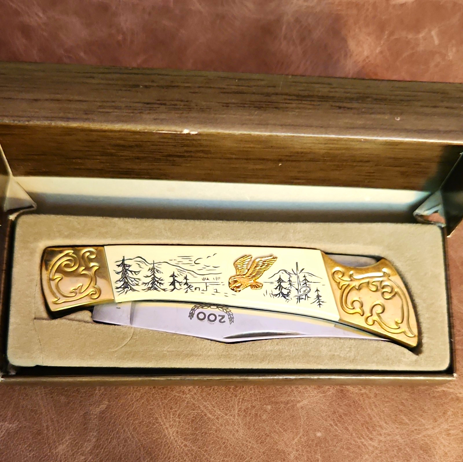 Vtg 80s American International Mint Eagle 200y Anniversary Pocket Knife With Box