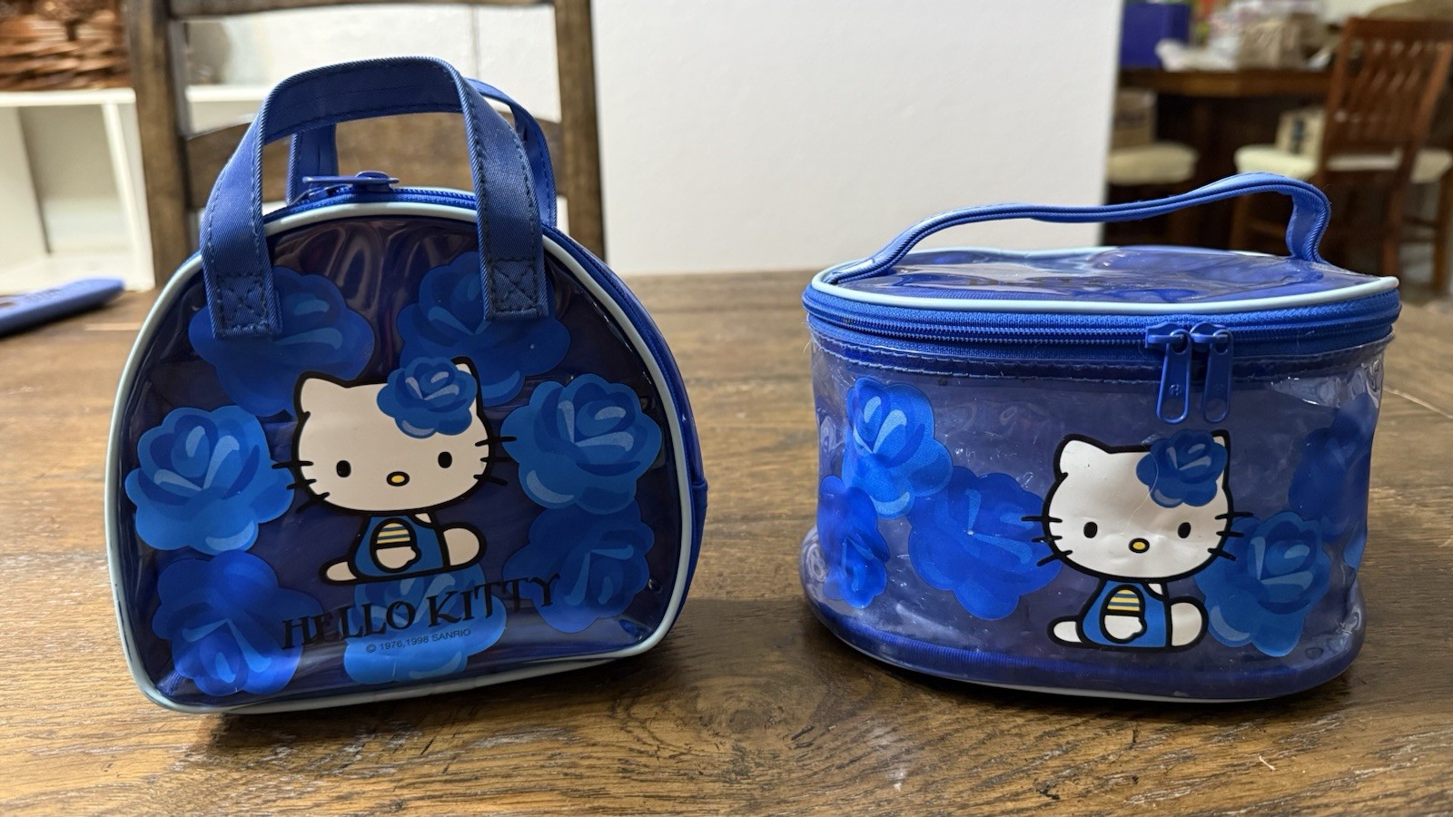 Rare 1998 Sanrio Blue Roses Hello Kitty Bags