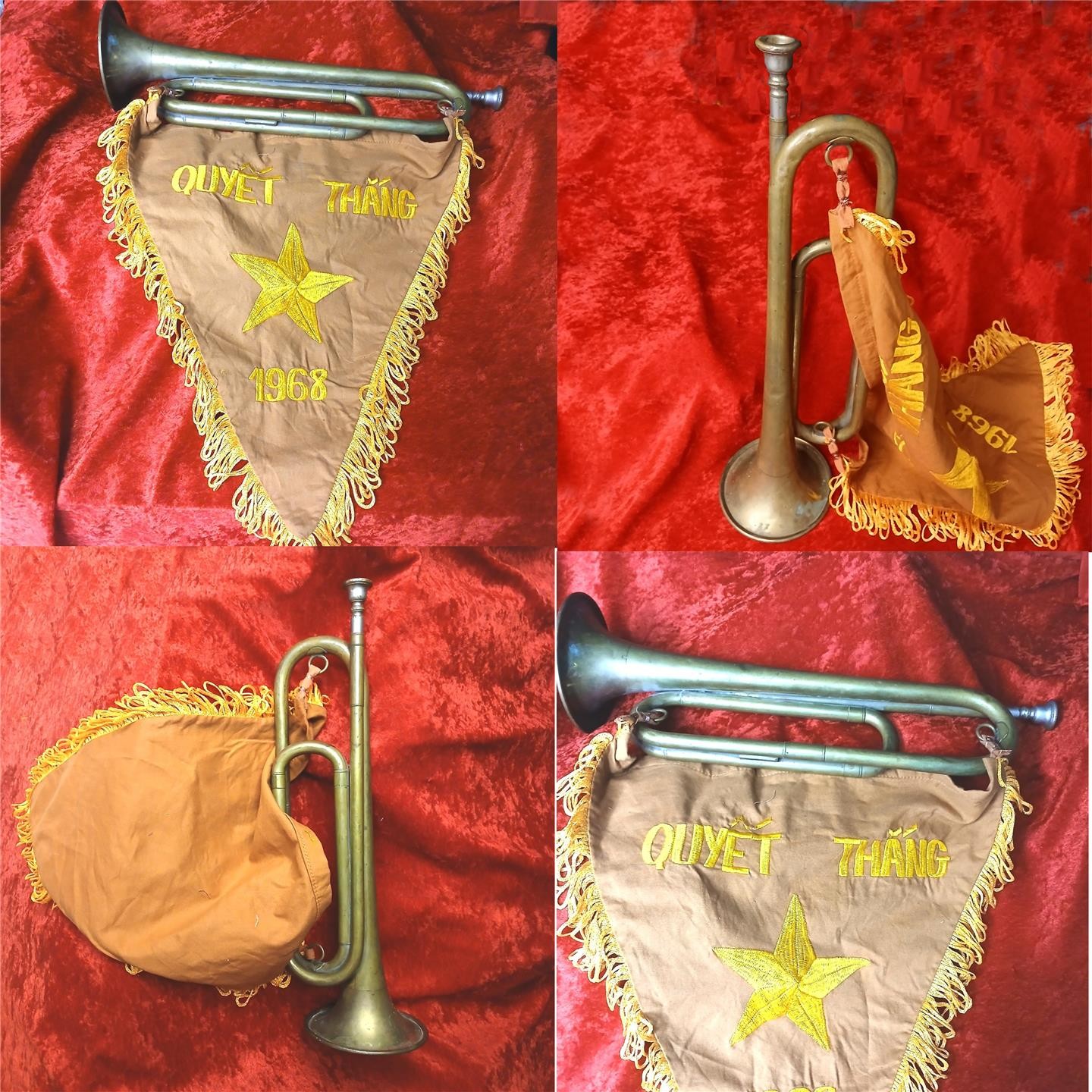 VIETNAM WAR VETERAN BRINGBACK VIETCONG /NVA BUGLE & FLAG FREE INSURED SHIPPING