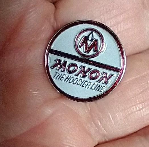  Monon The Hoosier Line Railway railroad rail road train Hat Pin Tie Tack Lapel