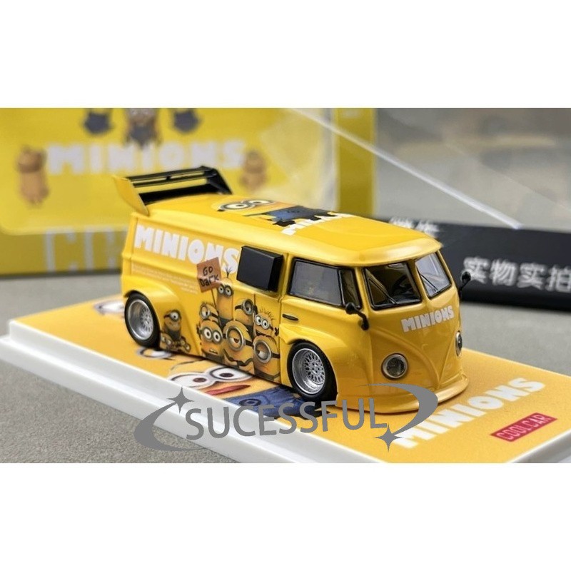 BN CC VW T1 1:64 Yellow Widebody Mini Van Diecast Metal Sports Car Model
