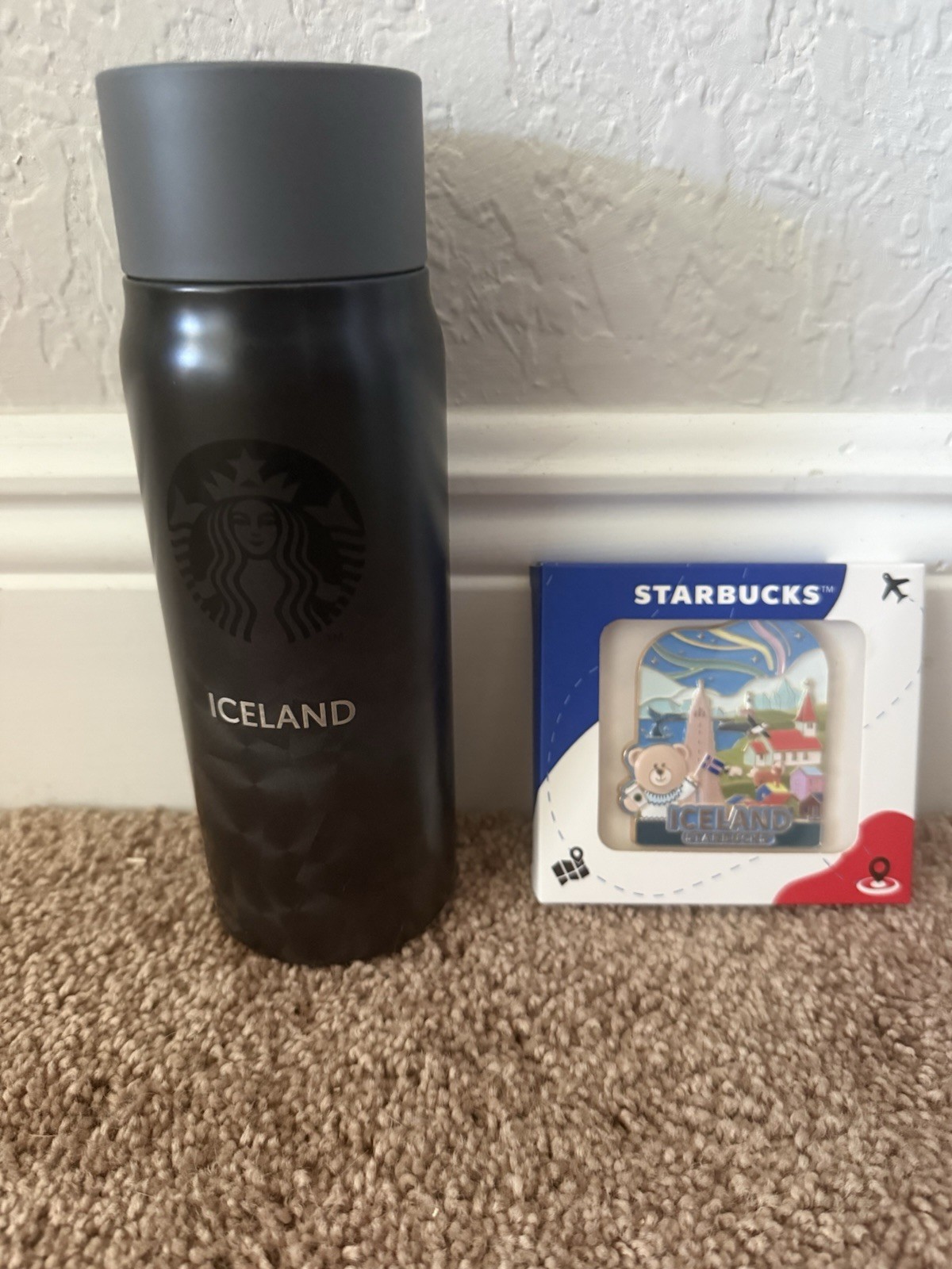 Starbucks Reykjavik, Iceland Hot/cold Bottle 16oz New With Tags With Bonus