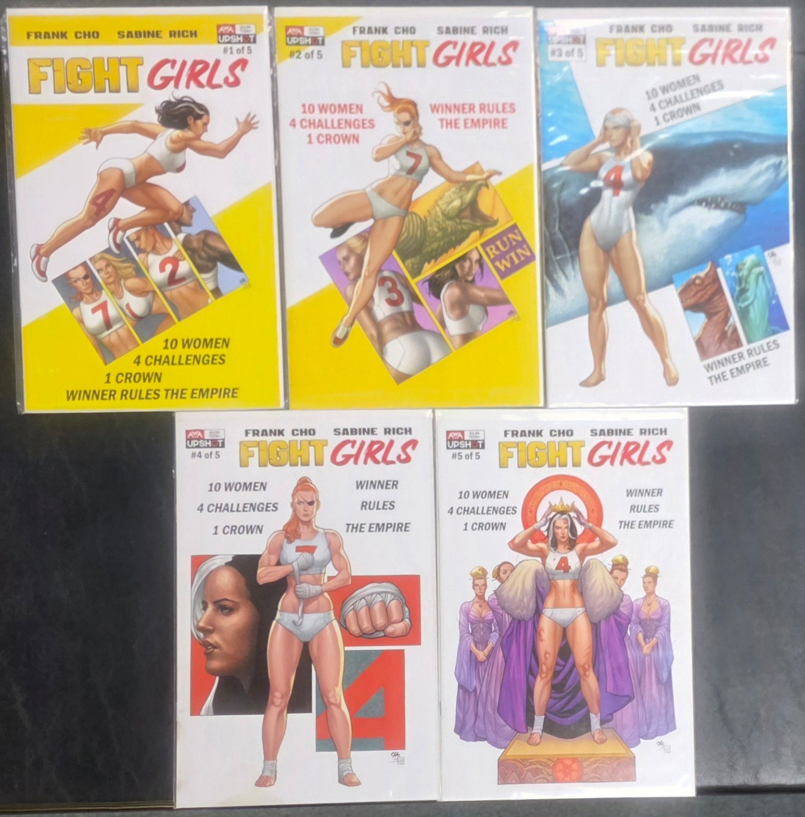 Fight Girls #1-5 AWA 2021 Complete Set VF-NM 8.0-9.0 or Better