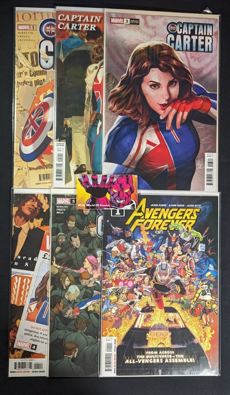 Captain Carter #1-5 Complete Set & Avengers Forever #1 🗝 1st Cover App Marvel