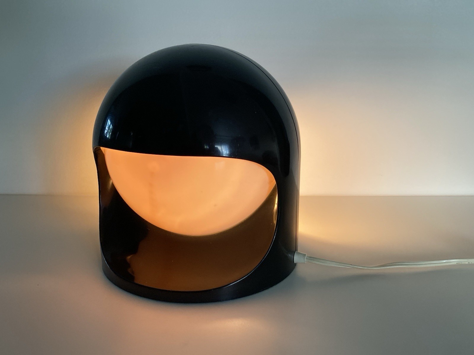 Vtg Lightolier “Interplay 2” Table Lamp Astronaut Helmet MCM Joe Colombo Helmet