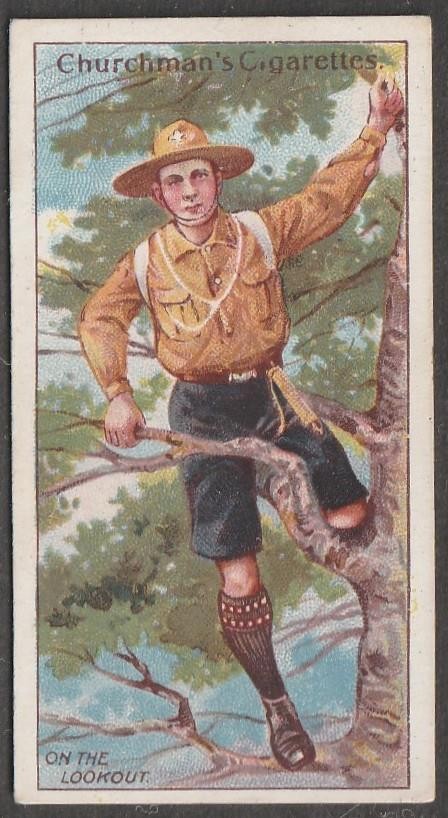 Churchman\'s Boy Scouts, 3rd Series (blue back), 1916, No 25, On the Lookout