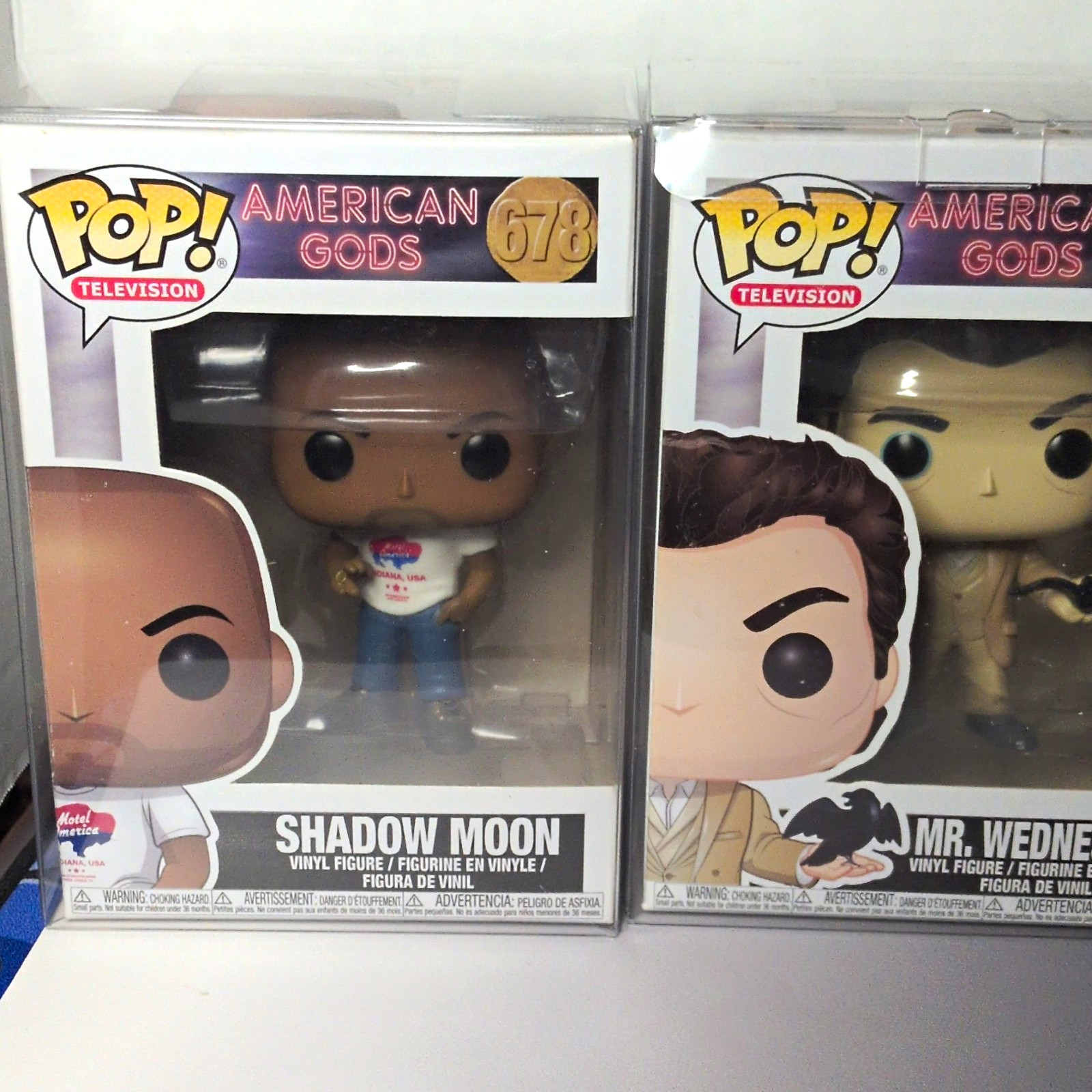 Funko Pop American Gods TV Vinyl Boxed Mixed Lot 4 Shadow/Mr Weds/Laura/Sweeney