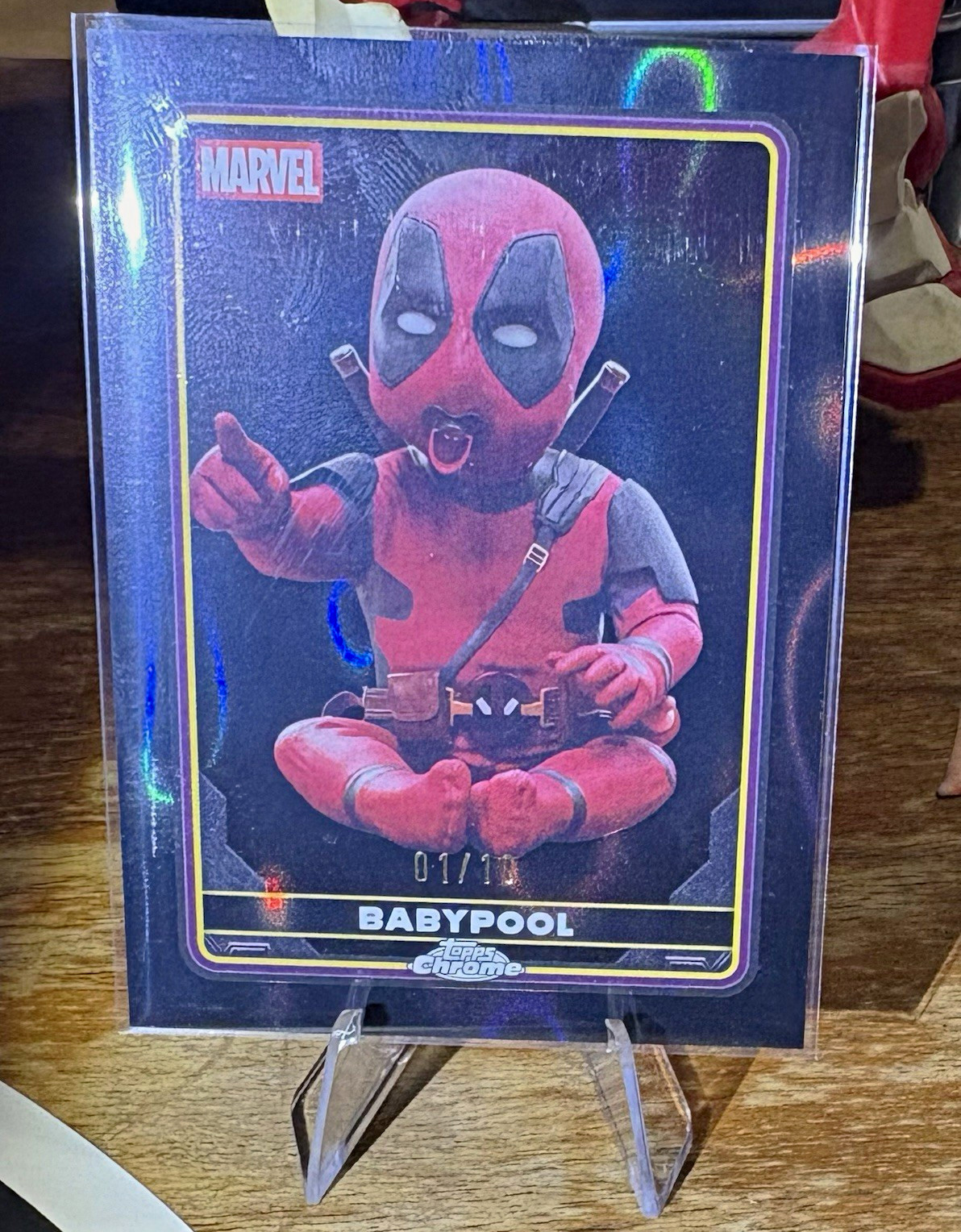 2025 Topps Chrome Marvel Deadpool & Wolverine Babypool #39 Alpha Numbered 01/10