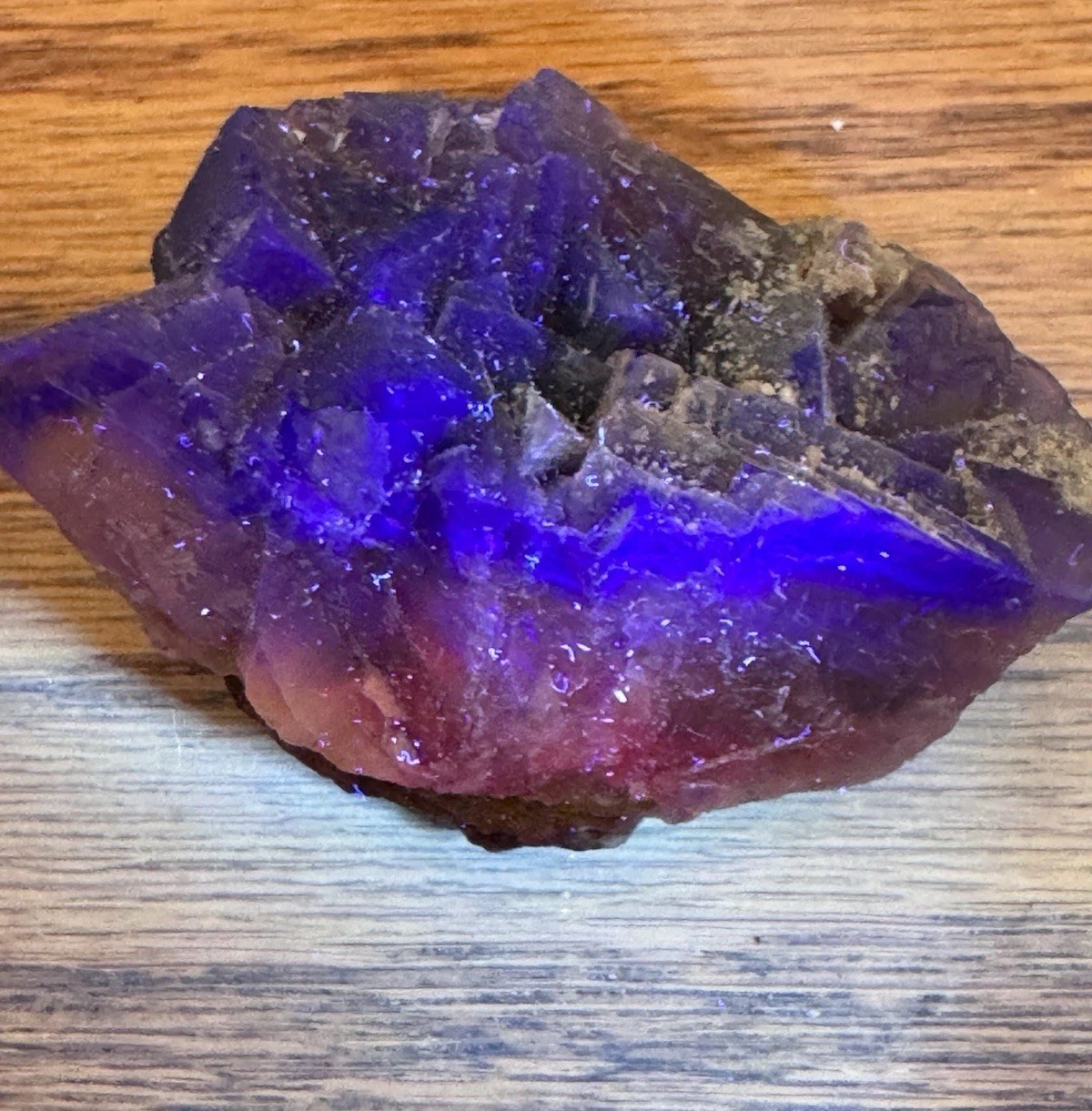 ✨BLACK ROSE FLUORITE - Glows Under UV Light #50
