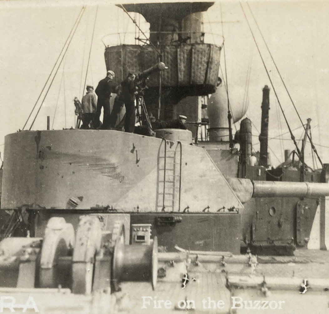 RPPC WW1 Ship Fire On The Buzzer TP8 ARA Postcard