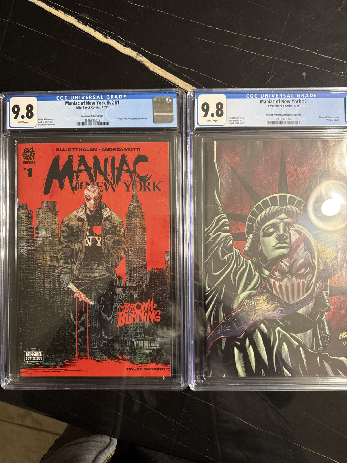 Maniac Of New York V2 #1 Cgc 9.8 Panosian Metal Plus #2 2nd Print Comics Elite