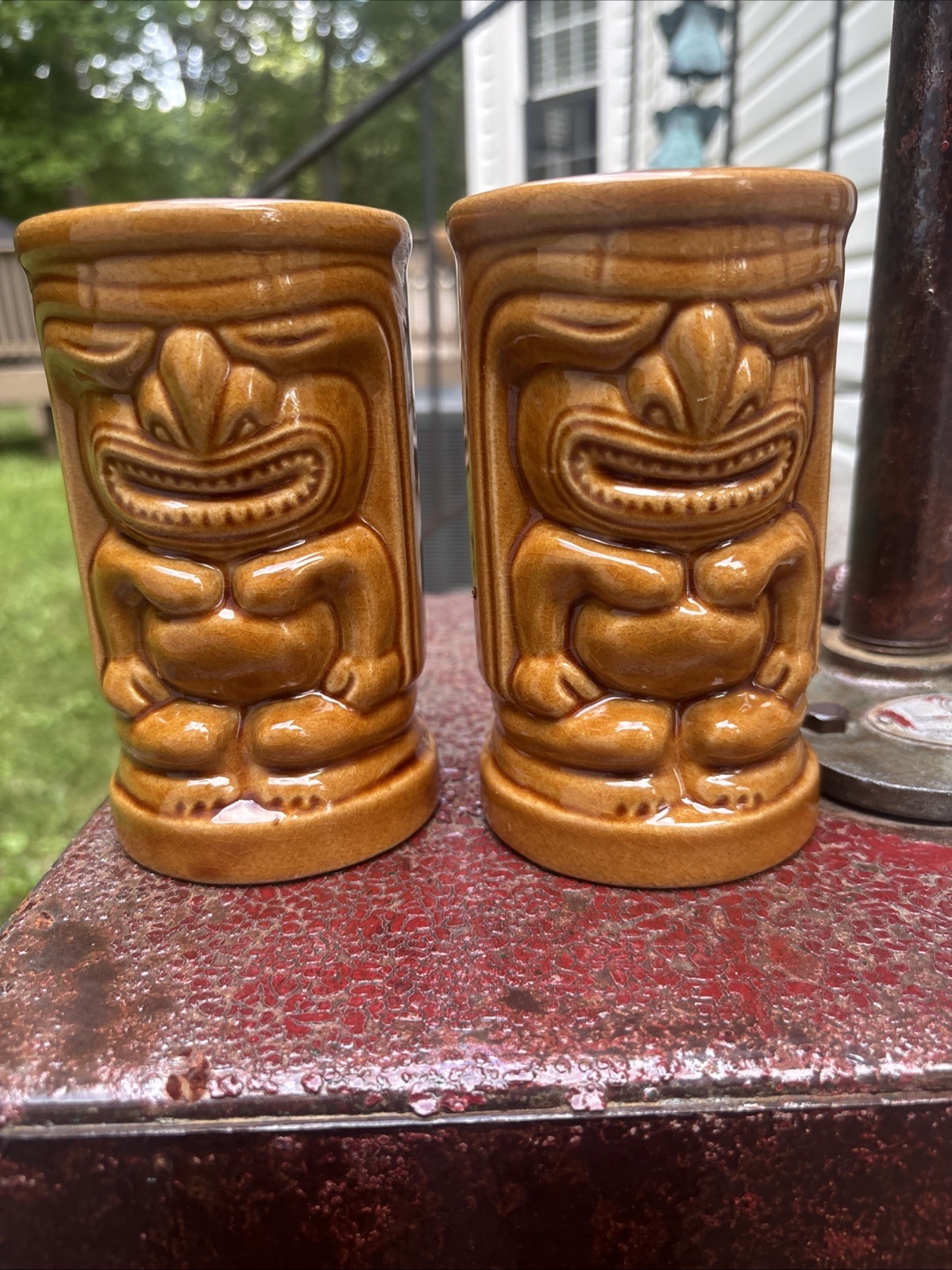 Vintage Leilani Tiki Mugs Barware Hawaiiana Kitsch Orchids of Hawaii 1960s