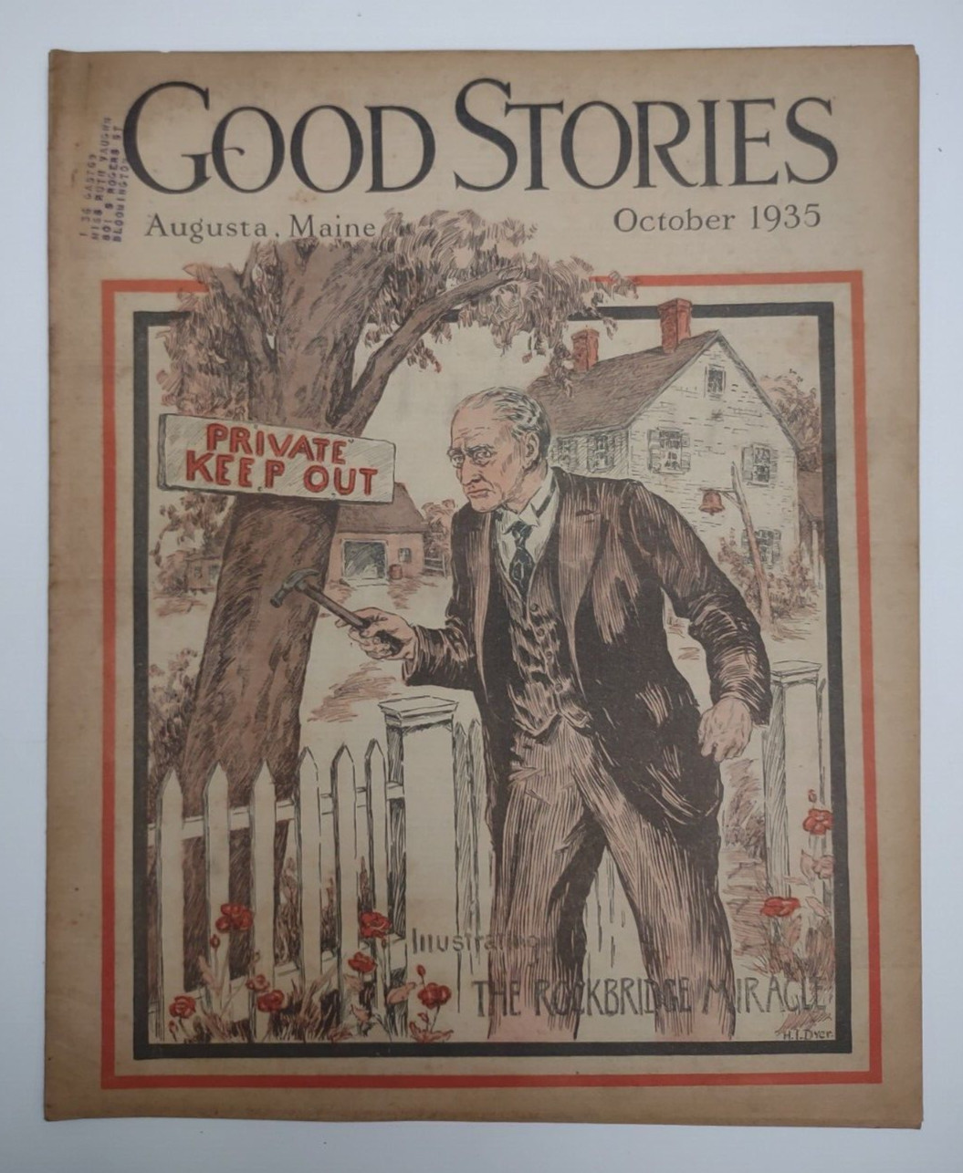 Vintage Good Stories Magazine October 1935 Complete Augusta Maine