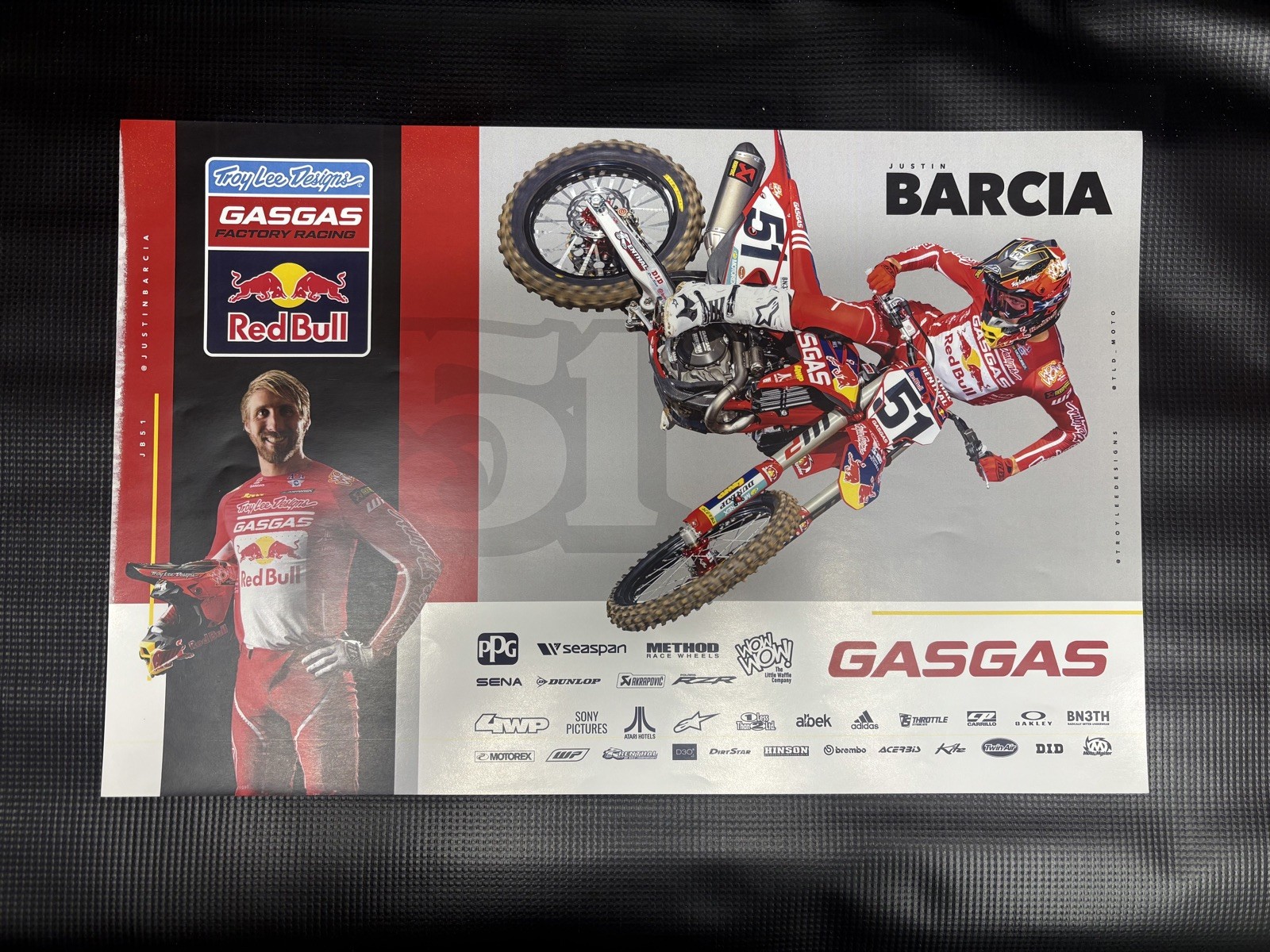TLD Red Bull GasGas Justin Barcia Poster (17” x 11”)