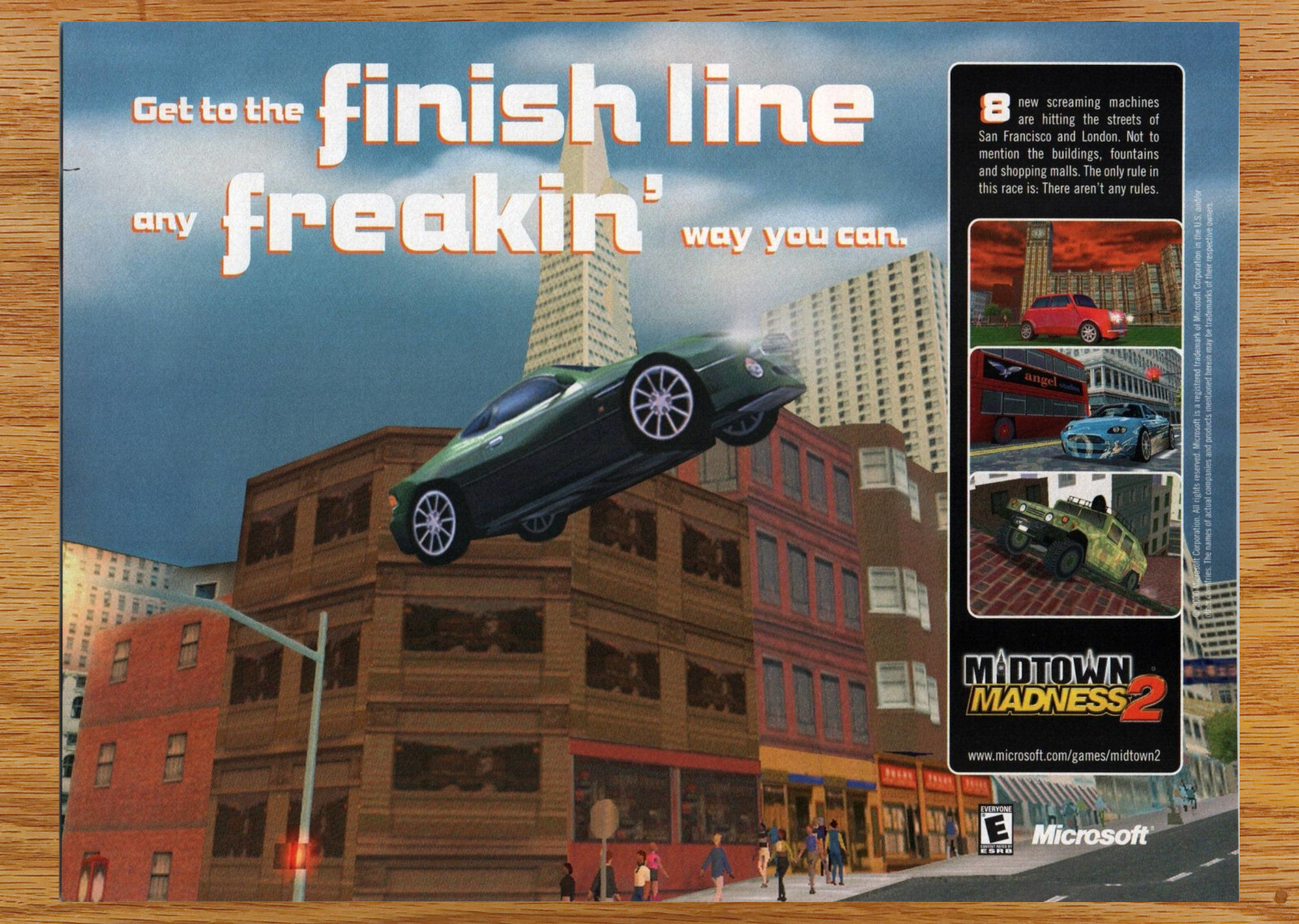 Midtown Madness 2 Microsoft Racing - Video Game Print Ad / Poster Promo Art 2000