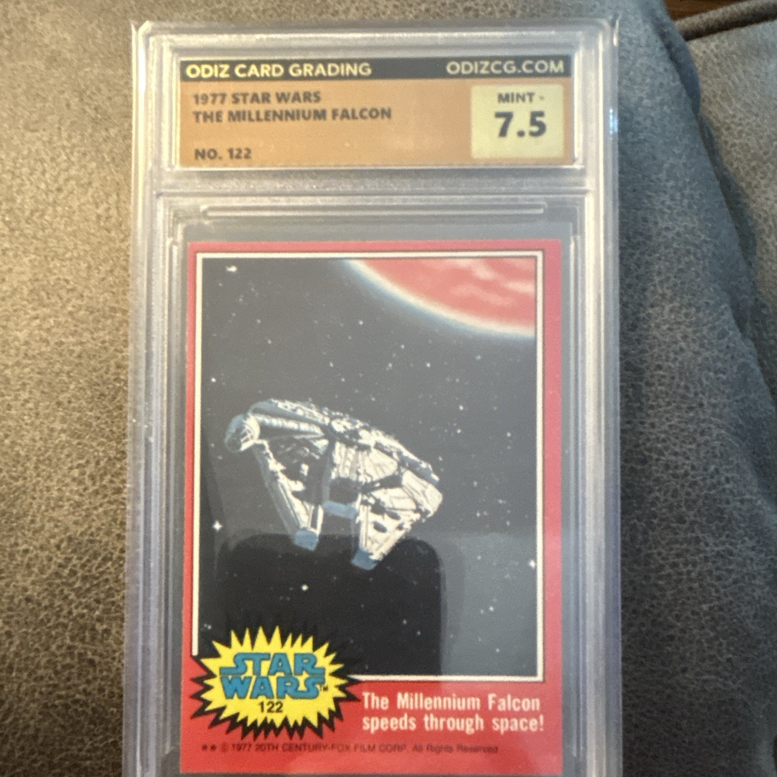 Topps 1977 Star Wars The Millennium Falcon #122 ODIZ Graded 7.5