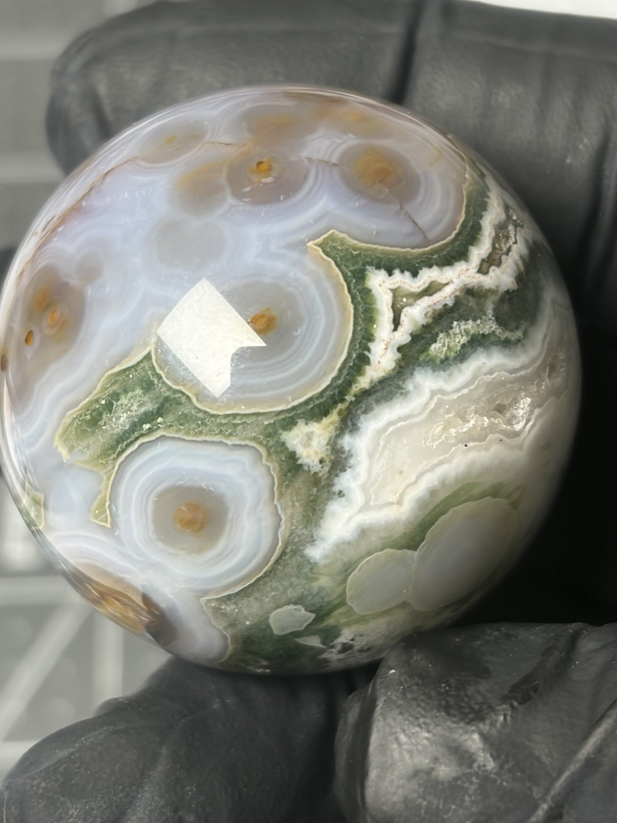 High Quality Ocean Jasper Sphere Orbs 8th Vein