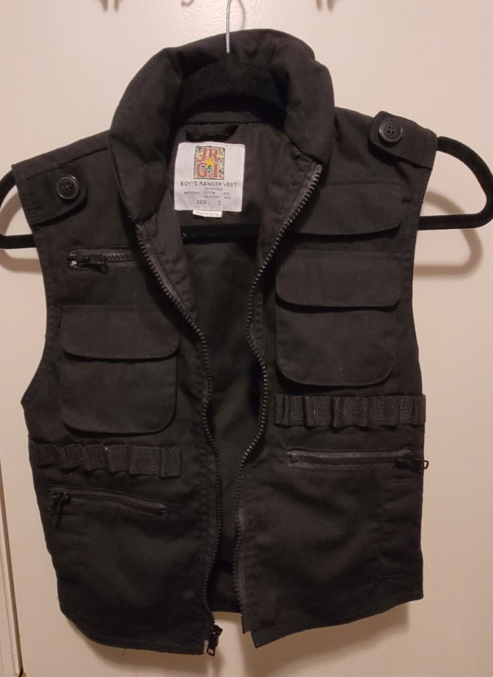 Rothco Jr G.I. Boys Ranger Vest Black Size S Tactical Utility Han Solo Costume