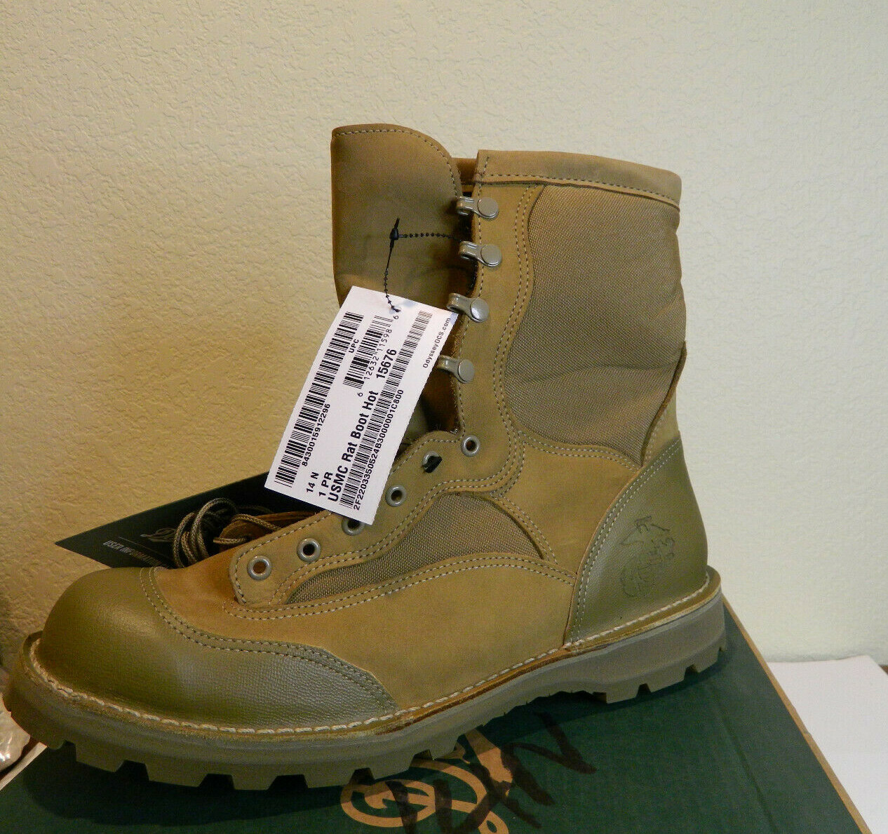 Danner USMC Hot Weather Boot SZ:14 N NSN: 8430-01-591-2296 Model: 15676 