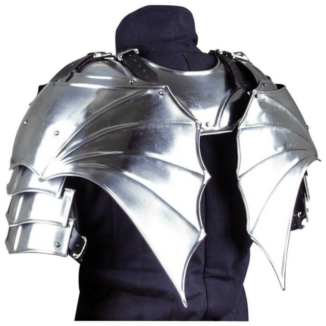 Medieval Steel Larp Warrior Gothic Pair Of Pauldrons Armor Shoulder II