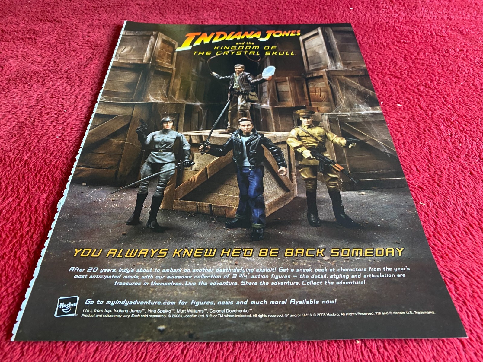 PAD67 GAME ADVERT 12X9 INDIANA JONES AND THE KINGDOM OF THE CRYSTAL SKULL
