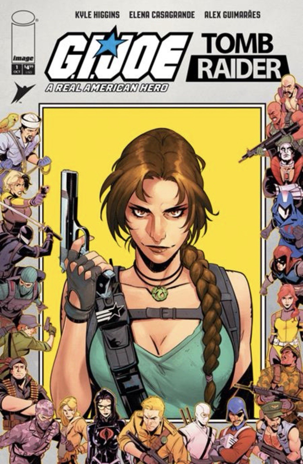 🔥 GI JOE A REAL AMERICAN HERO TOMB RAIDER #1 TAMMETTA 1:100 FOIL Variant Cvr F