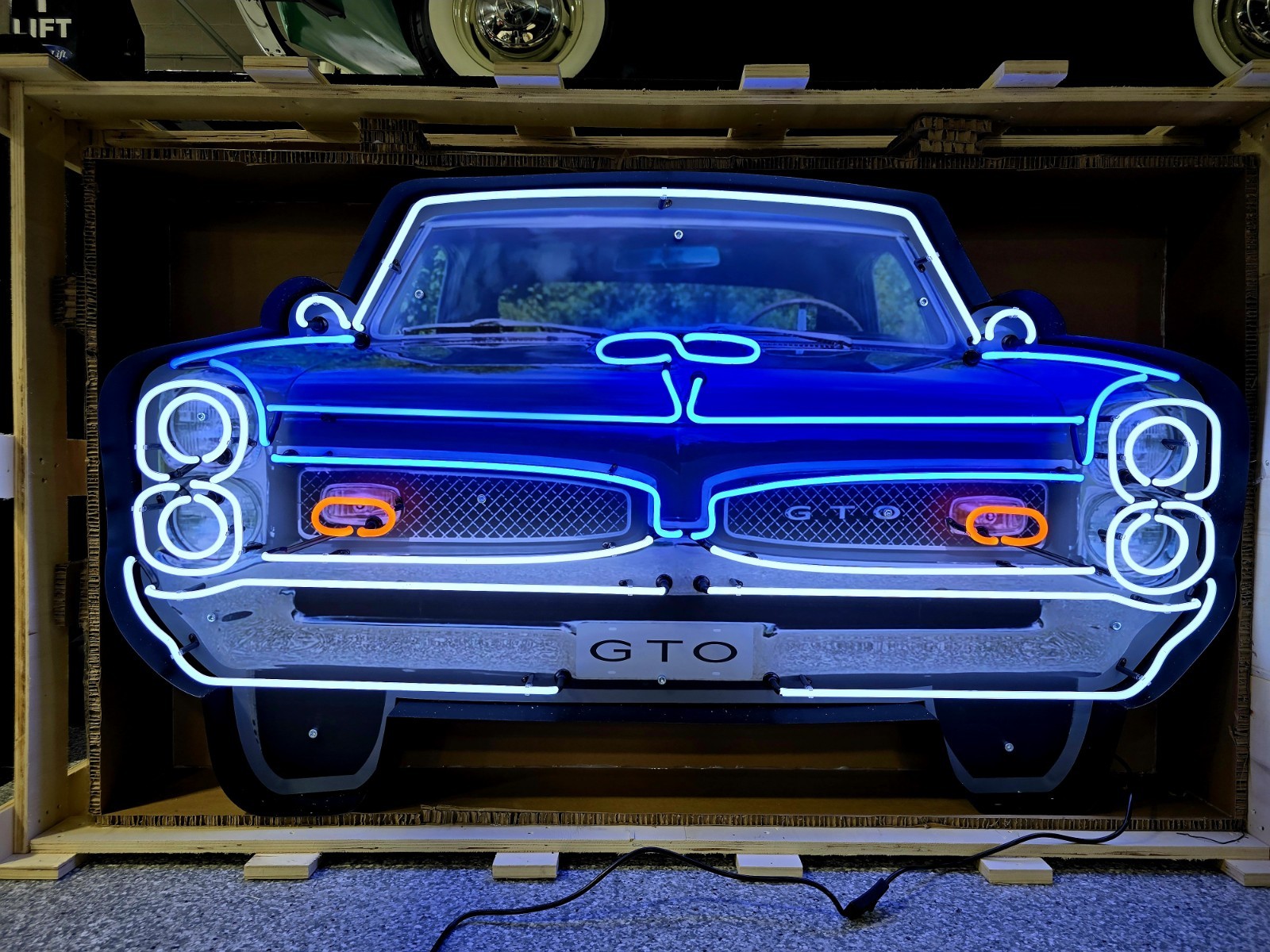 1965 1966 1967 PONTIAC GTO Front End Neon Sign Man Cave Office Garage 