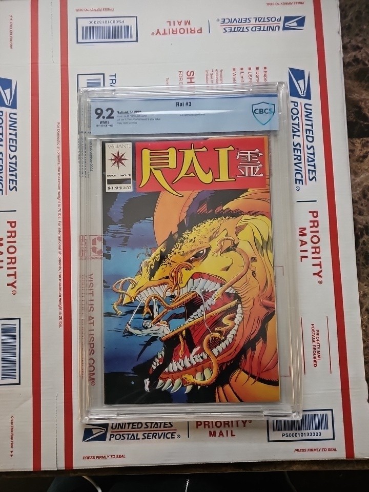 Rai #3 CBCS 9.2 1992 Valiant Low Print Run Pre-Unity