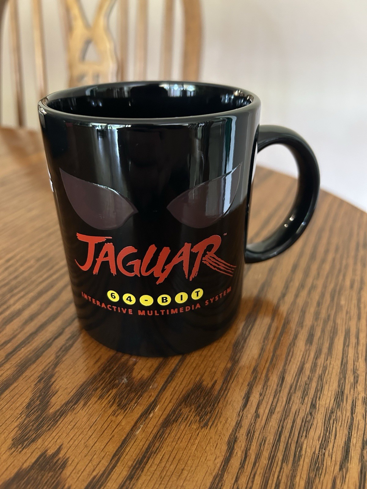 Vintage 1990s Atari Jaguar 64 Bit Interactive Multimedia System Black Mug NEW