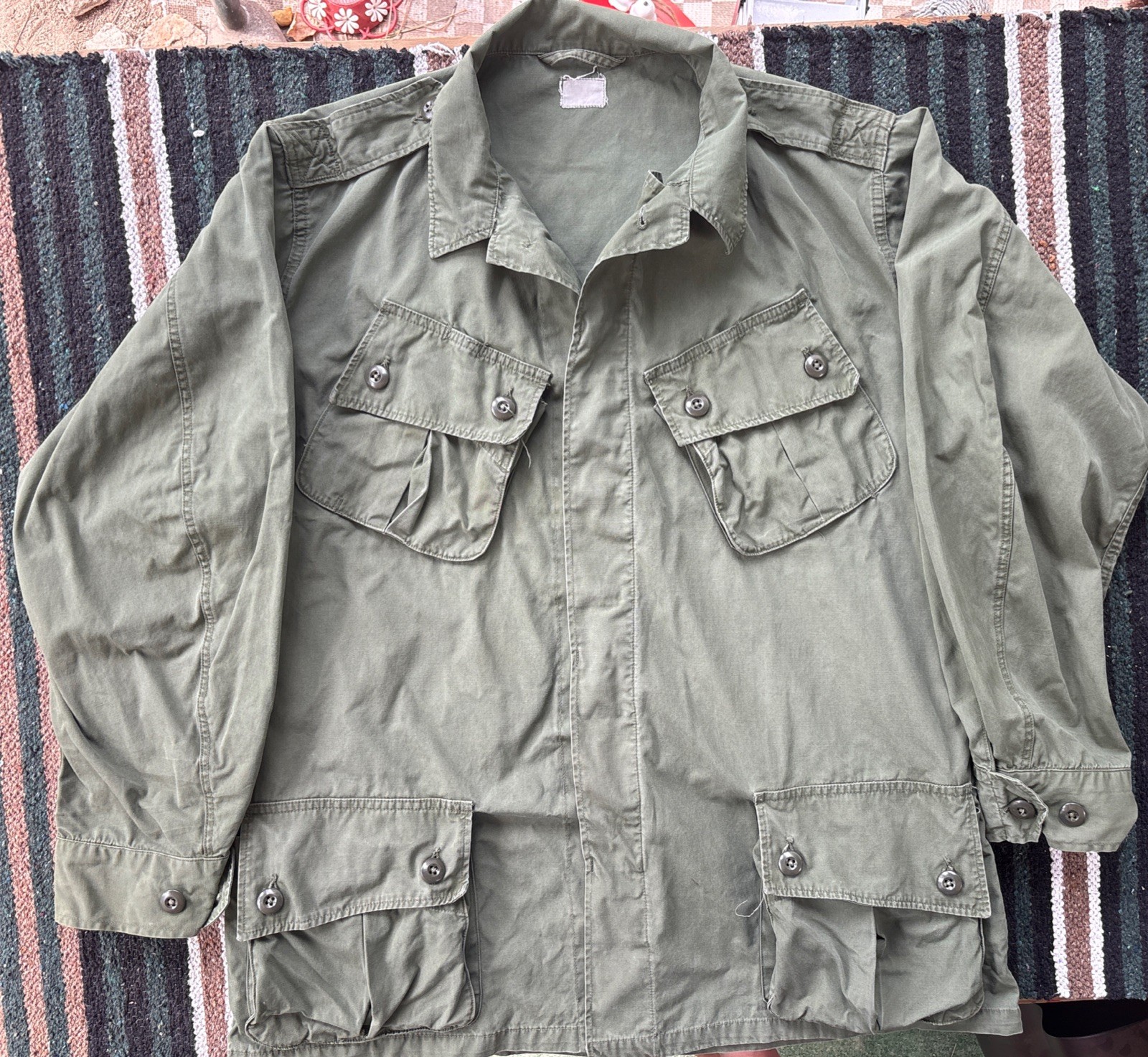 Vietnam US Army 1st Pattern Slant Pocket Jungle Jacket Medium Regular 1963