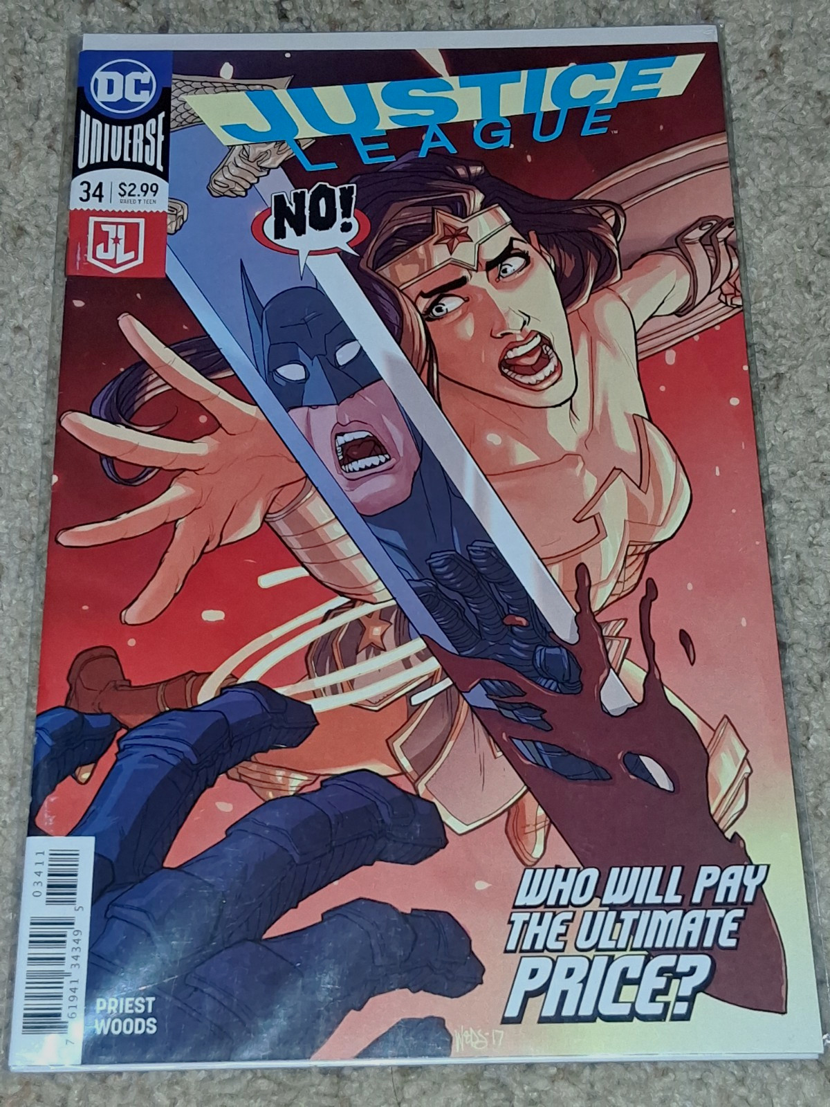 Justice League #34 (February 2018, DC Comics) Great Shape Bagged & Boarded