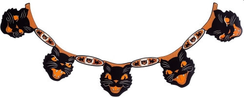 VINTAGE RETRO design 1948 HALLOWEEN BEISTLE garland STREAMER 4 FT