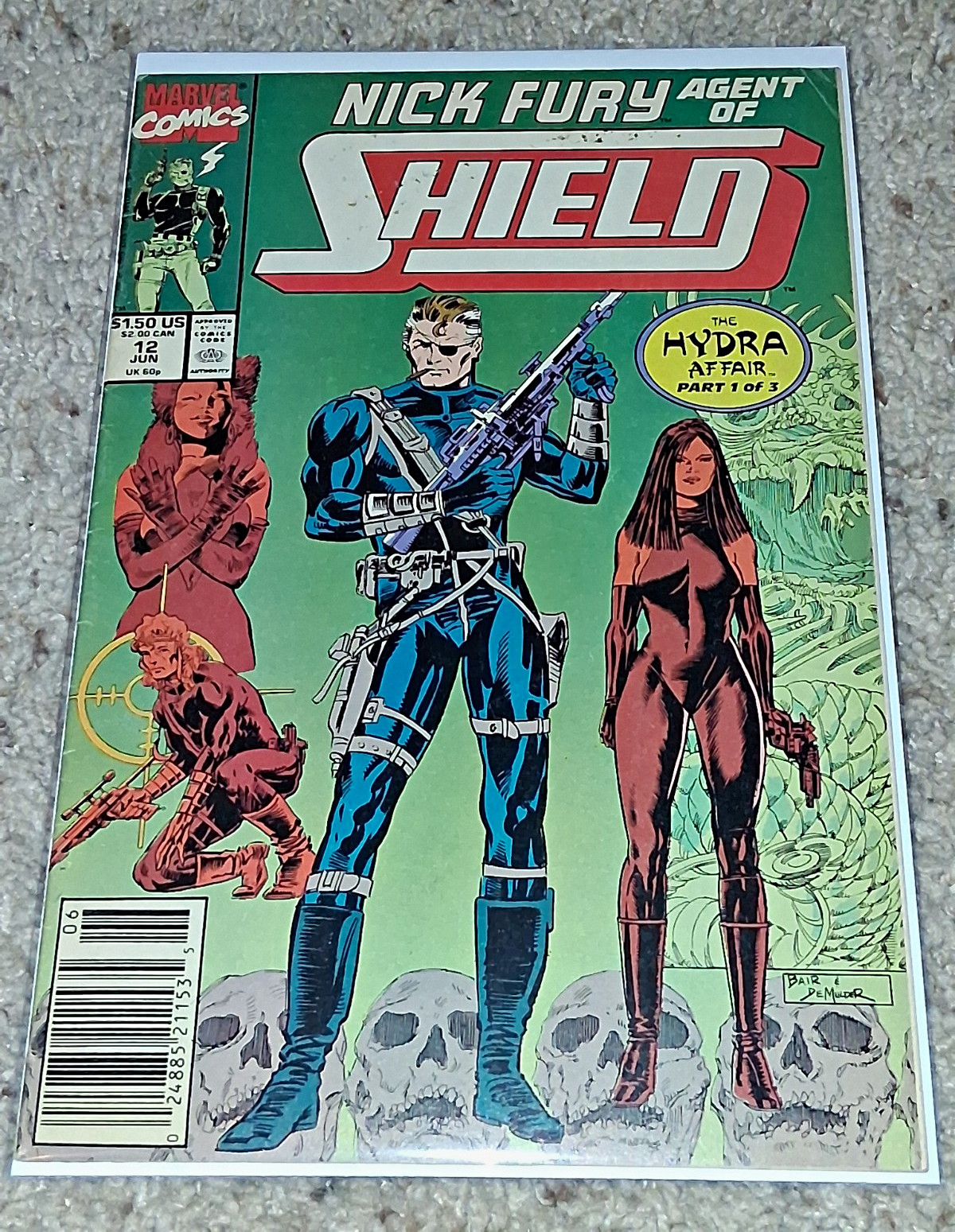 Nick Fury Agent of SHIELD #12 (June 1990, Marvel Comics) The Hydra Affair