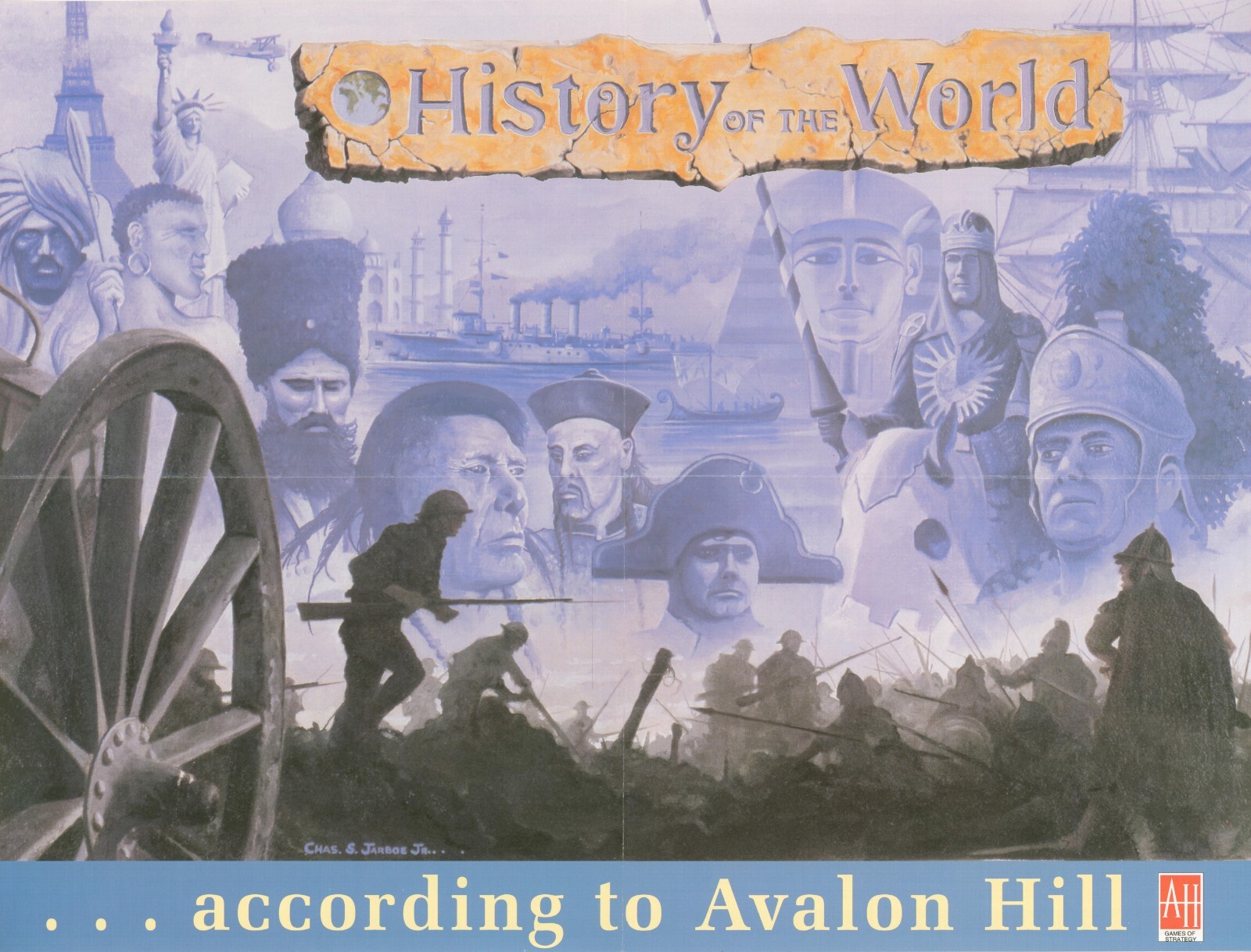 1993 Avalon Hill Promo History of the World Poster Caesar Attila Hun Napoleon +