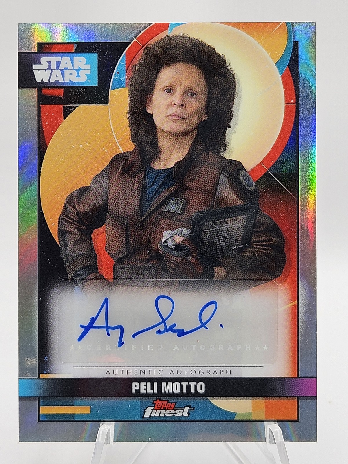 2025 Topps Star Wars Smugglers Outpost #FA-MS Peli Motto Finest Amy Sedaris Auto