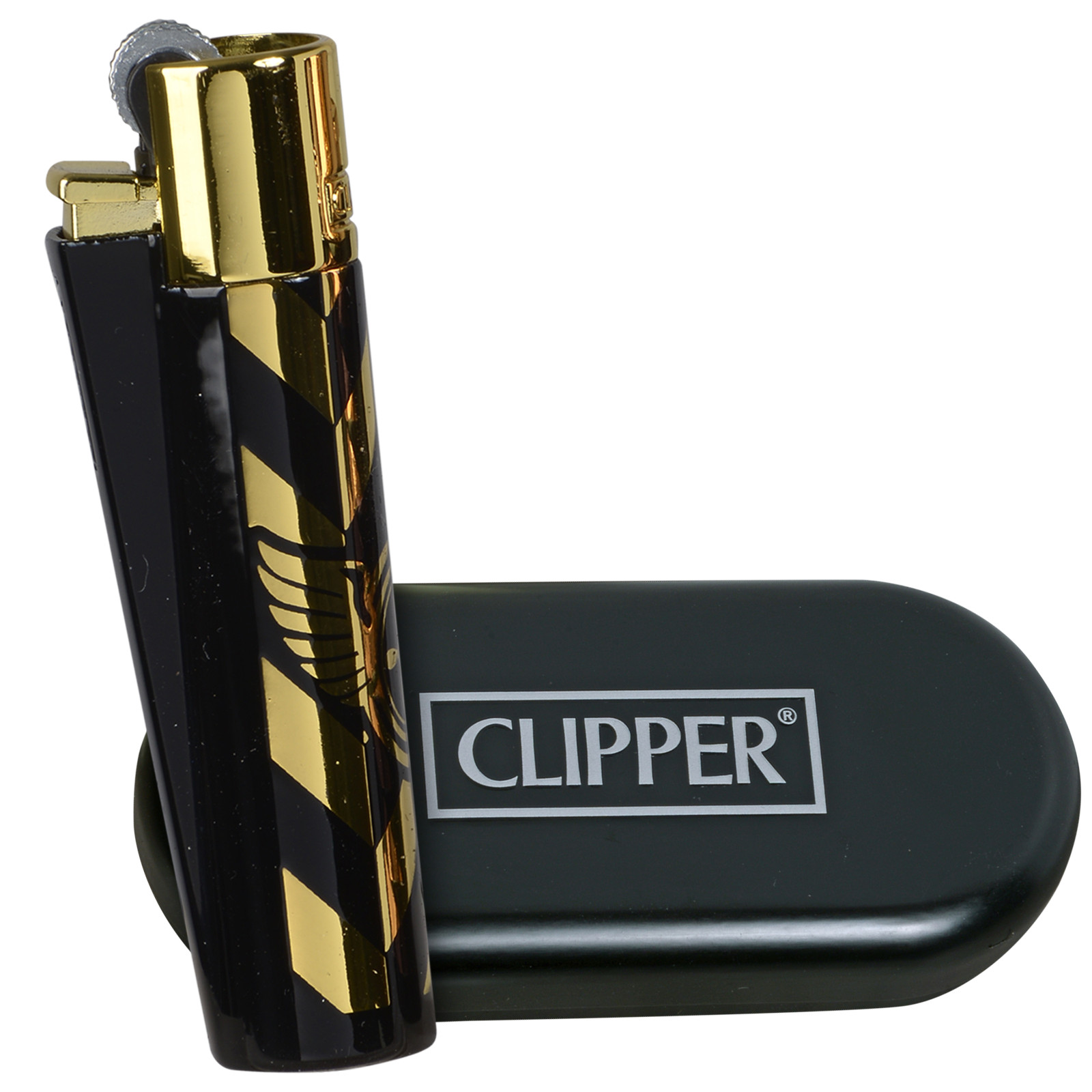 Clipper Metal Lighter - Refillable, Includes Case. Pilot Soul Butane Lighters
