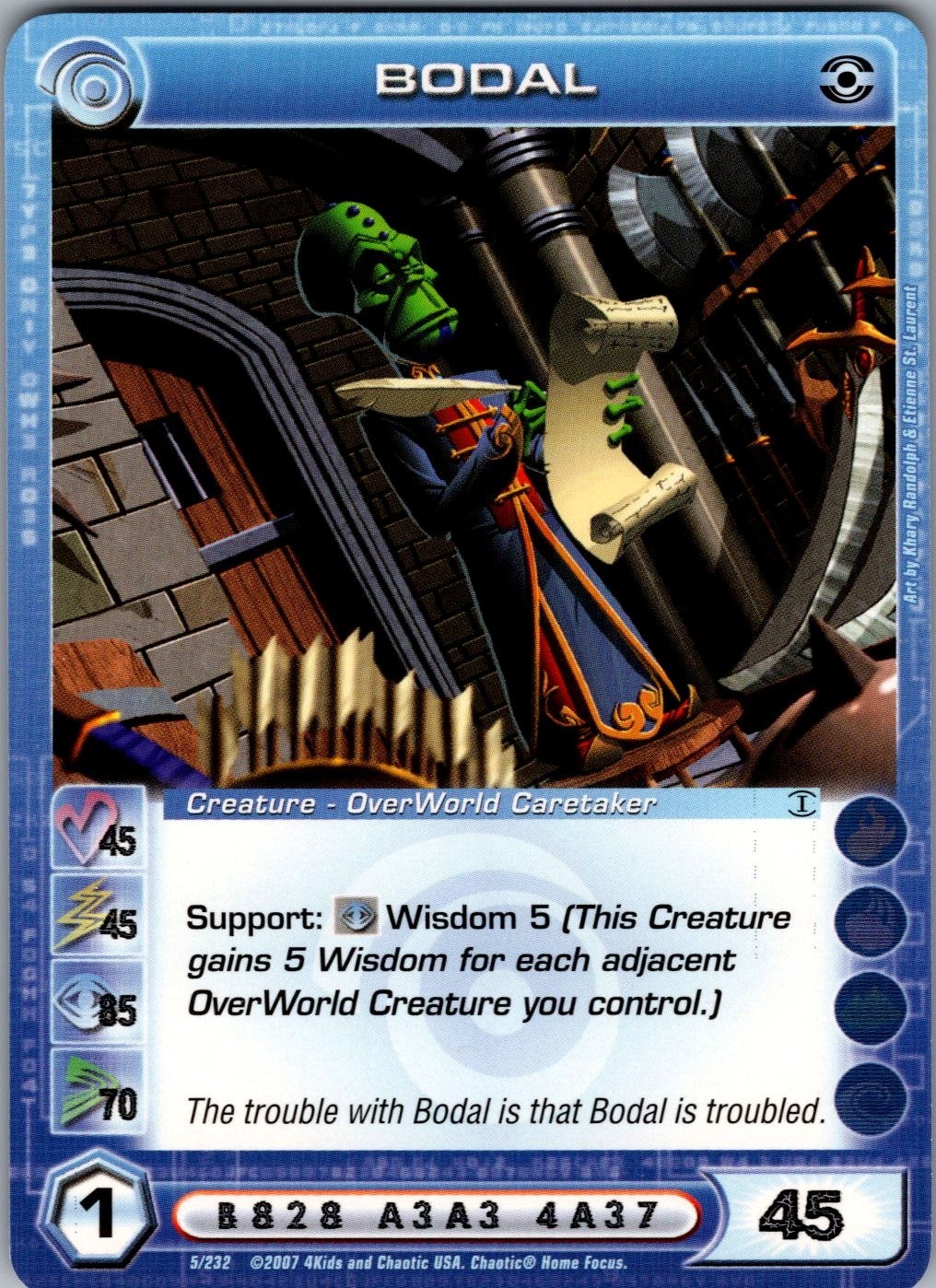 Bodal 5/232 - 1 MAX Stat S - 1st ED - LP - Chaotic TCG 