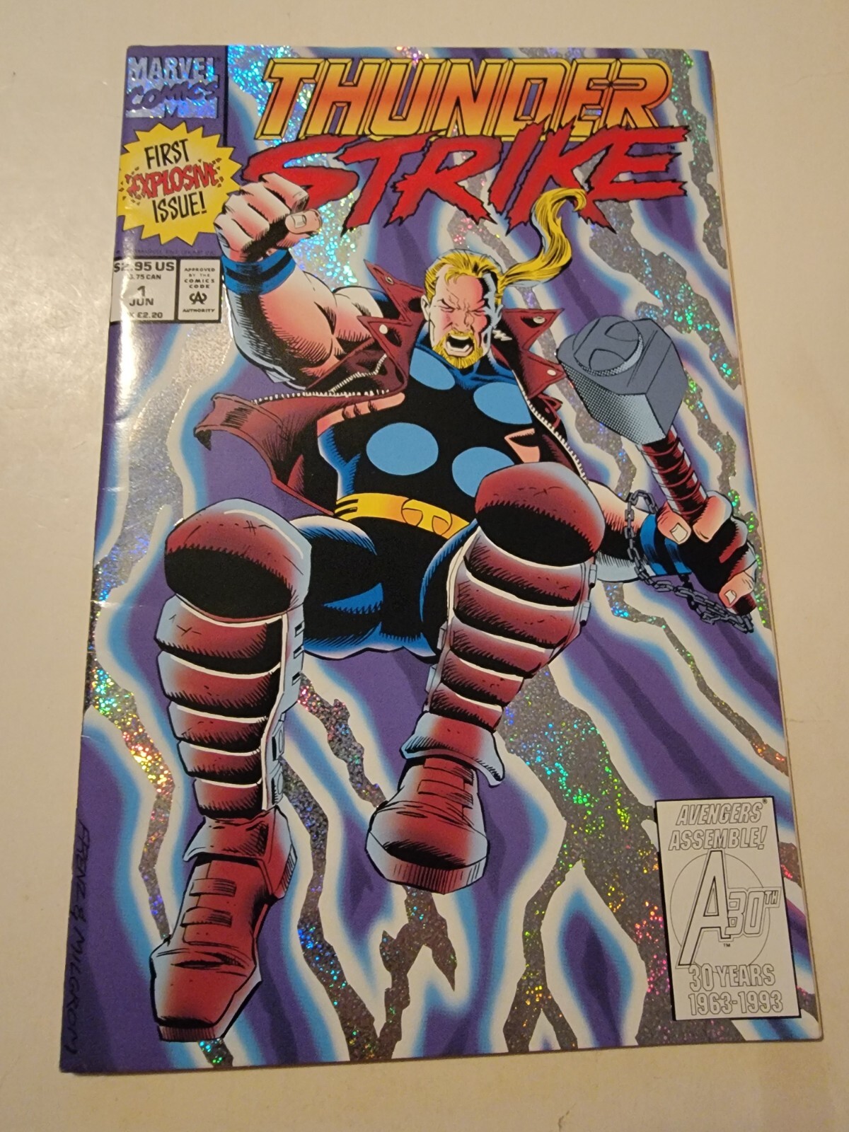 THUNDERSTRIKE #1 Marvel Comics 1993 Foil Cover THOR Direct Edition
