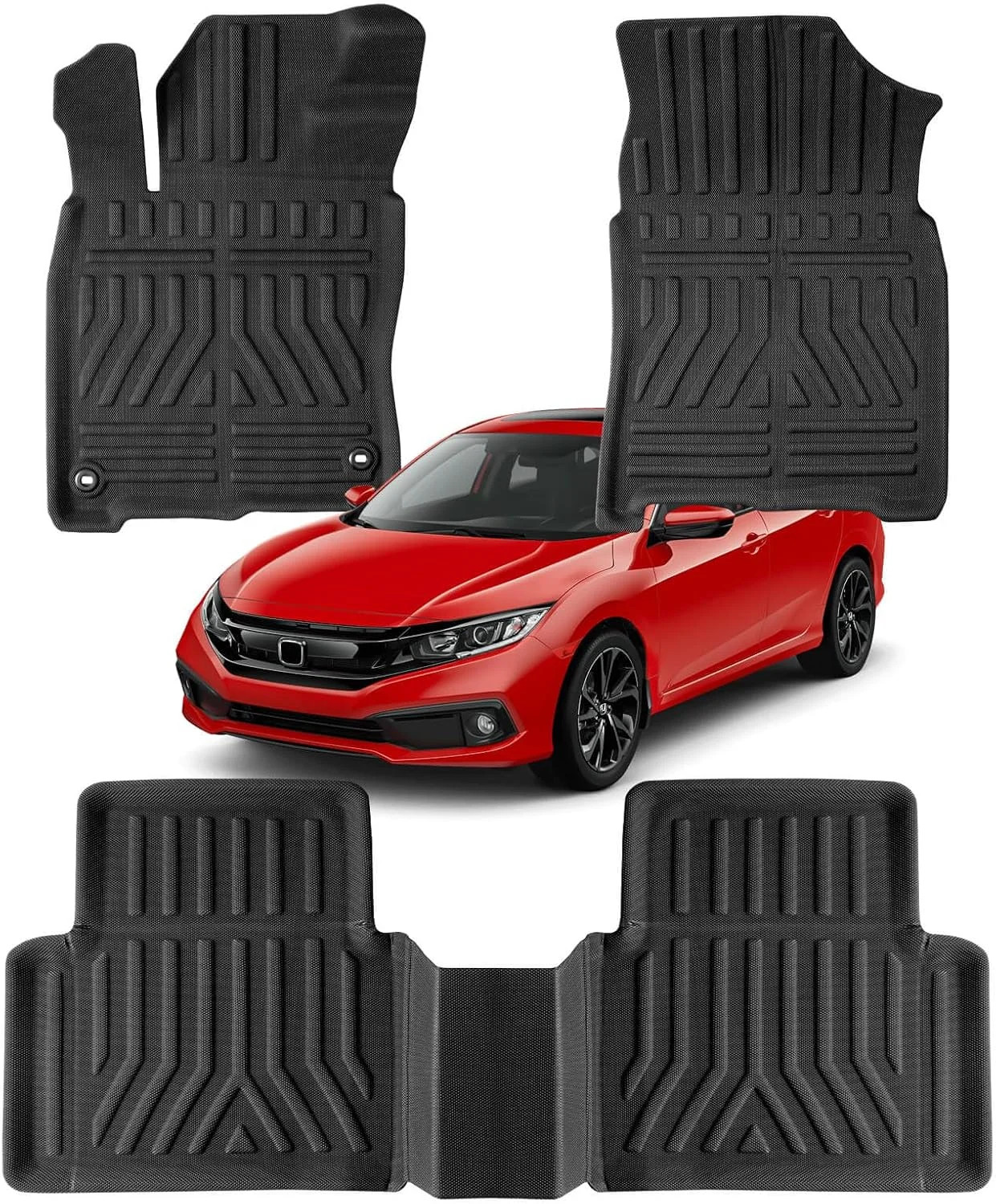 Car Floor Mats for Honda Civic 2016-2021 Accessories Rubber All Weather Floor Li