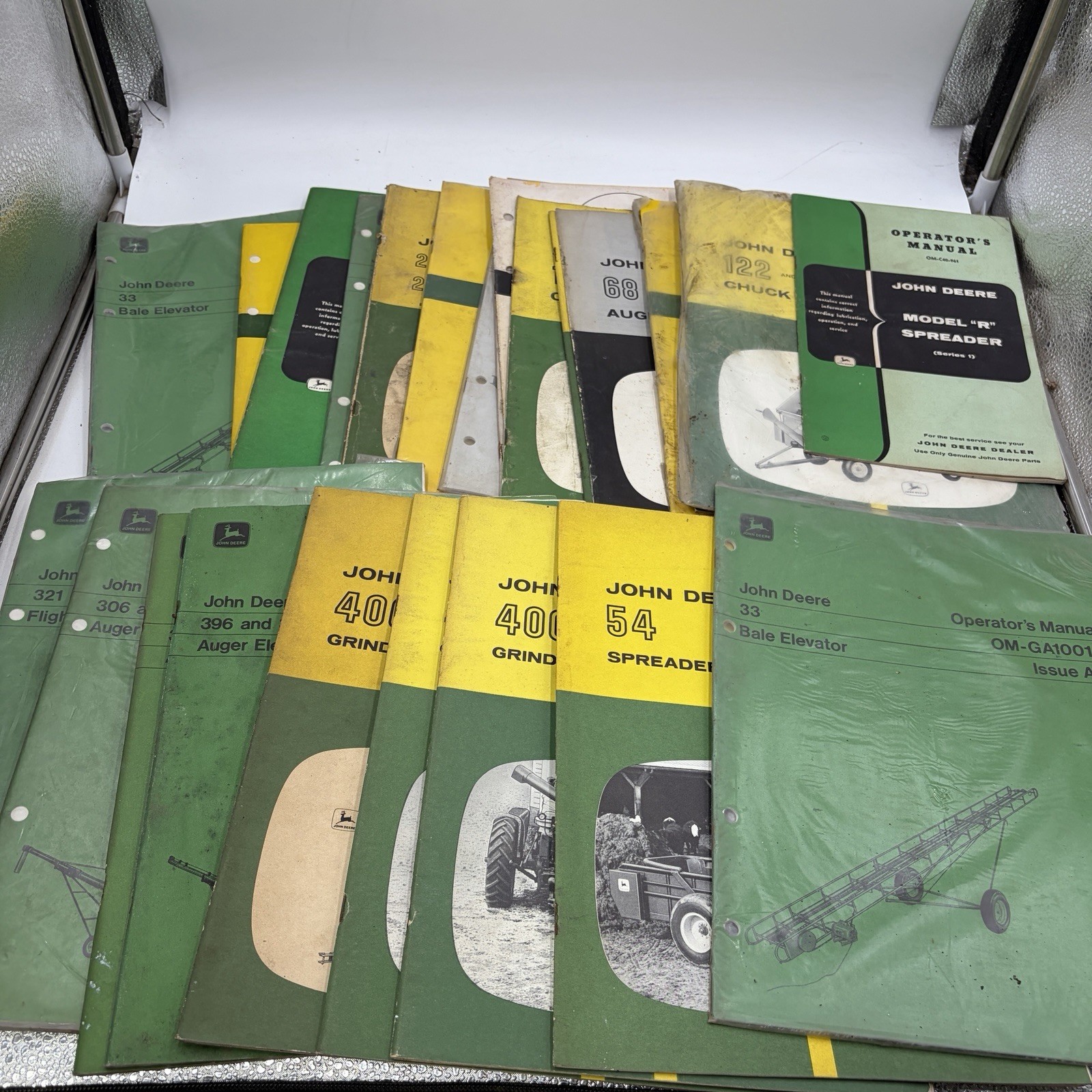 Lot 26 Vintage John Deere Operator Manuals Farm Equipment Grinder Wagon