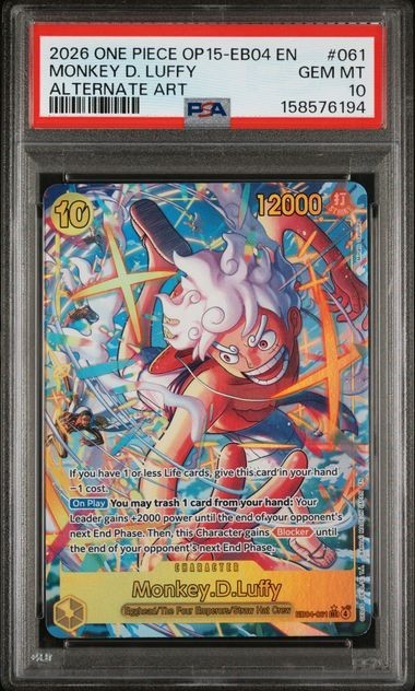 2026 ONE PIECE OP15-EB04-ADVENTURE ON KAMI'S ISLAND #061 MONKEY D. LUFFY PSA 10