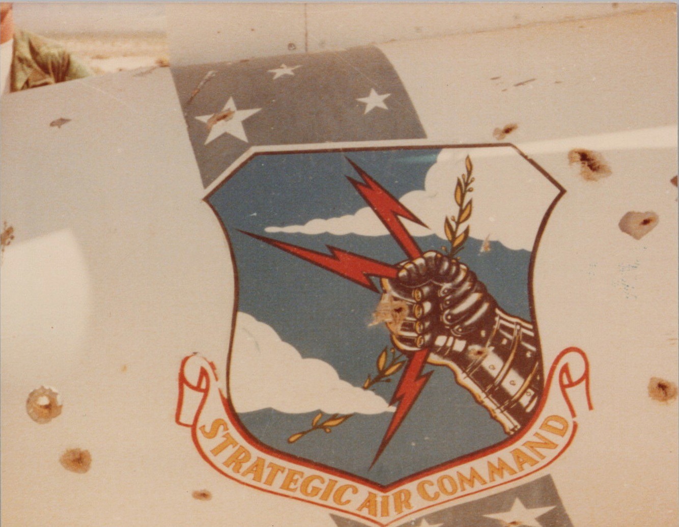 1980s Strategic Air Command SAC Shield Iron Fist Lightning Olive Branch USAF