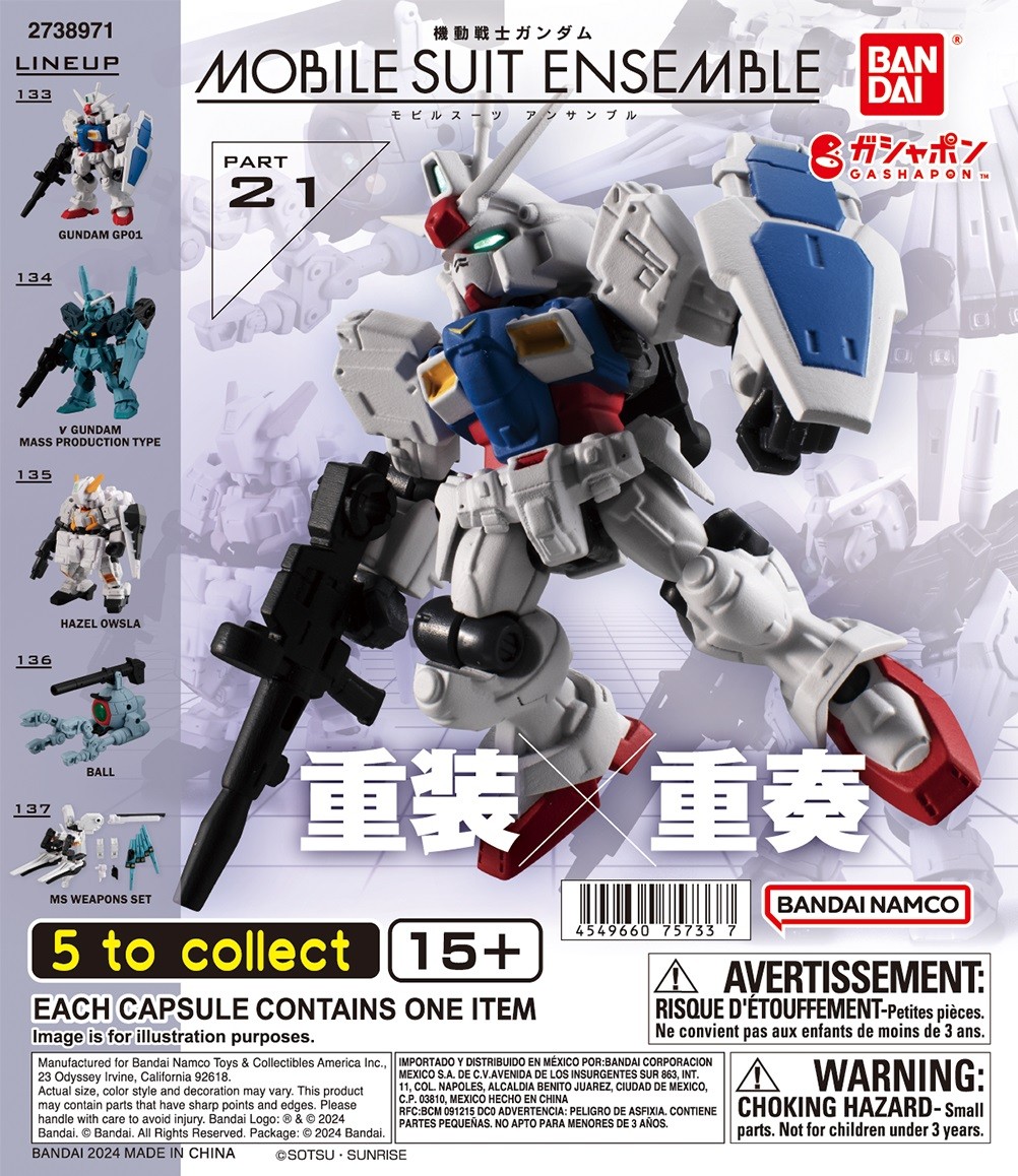 Bandai Gundam Mobile Suit Ensemble Part 21 Gashapon Gacha Capsule Toy - 1 Random