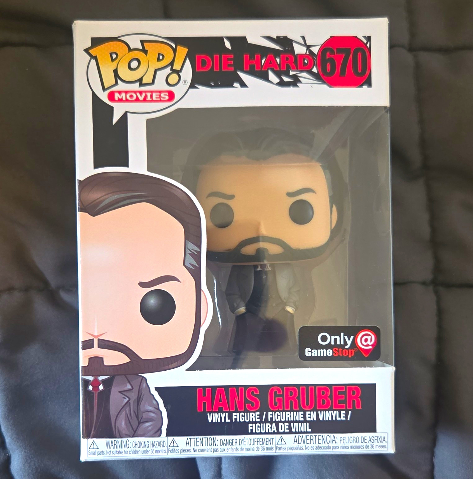 Funko Pop Movies Die Hard Hans Gruber 670 GameStop Exclusive Very Good Condition