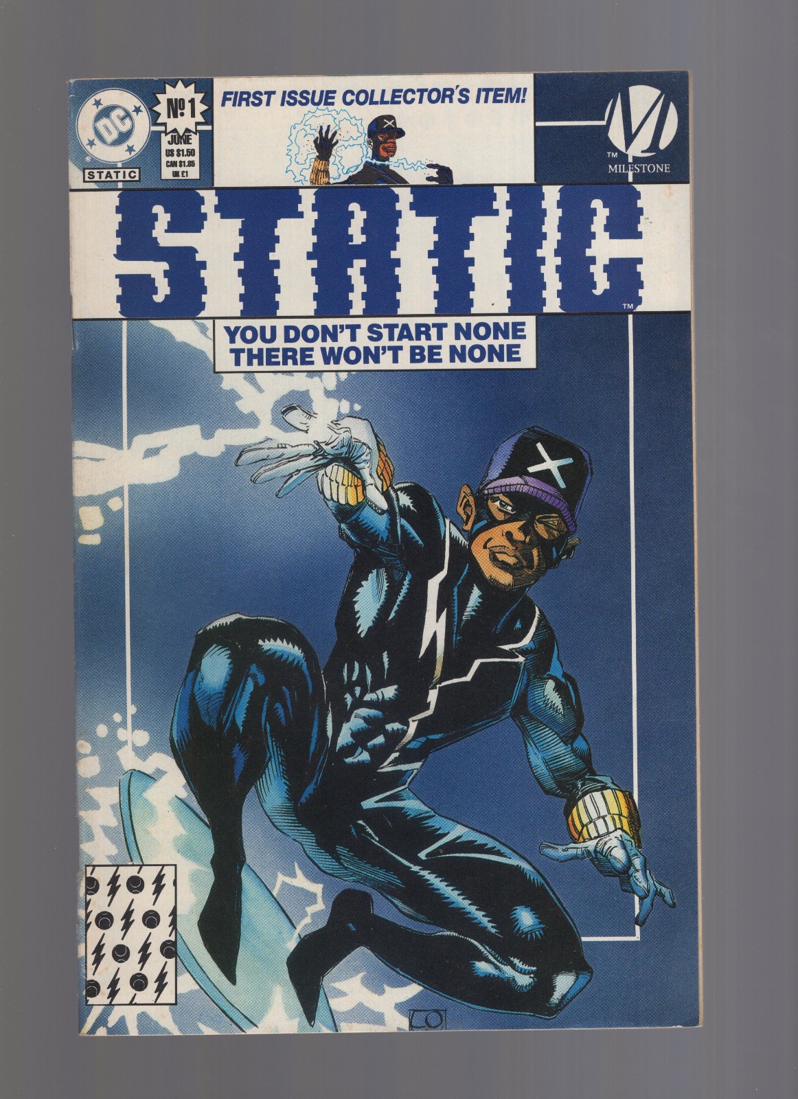 Static #1 - 1st Appearance - Direct Unbagged Edition - High Grade Minus